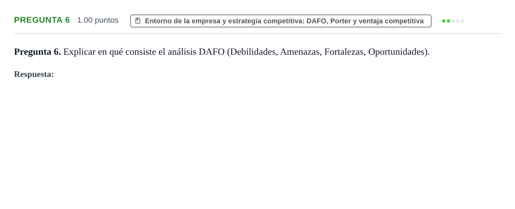 Enunciado: Pregunta 6 · Empresa y Diseño de Modelos de Negocio PAU La Rioja Extraordinaria 2024