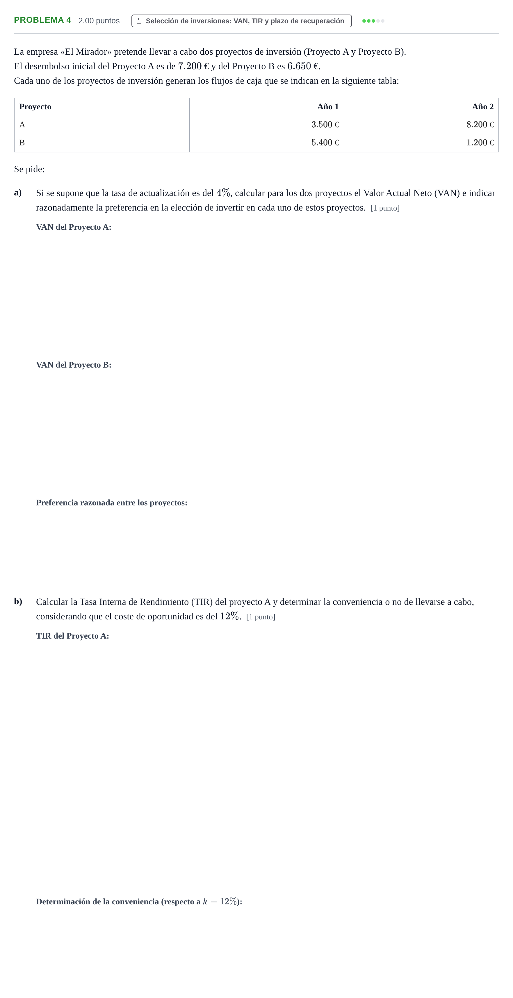 Enunciado: Problema 4 · Empresa y Diseño de Modelos de Negocio PAU La Rioja Extraordinaria 2024