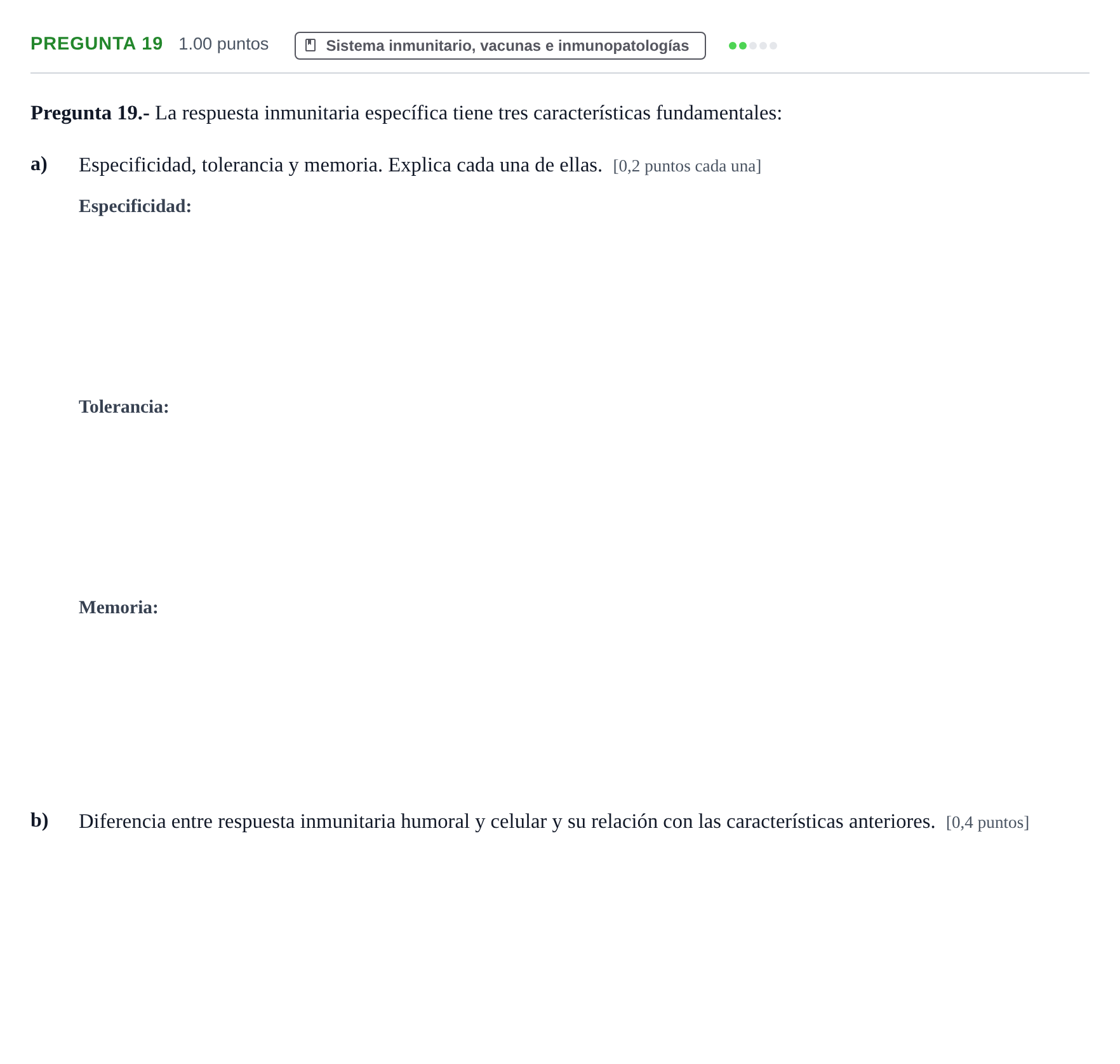Enunciado: Pregunta 19 · Biología PAU La Rioja Ordinaria 2024