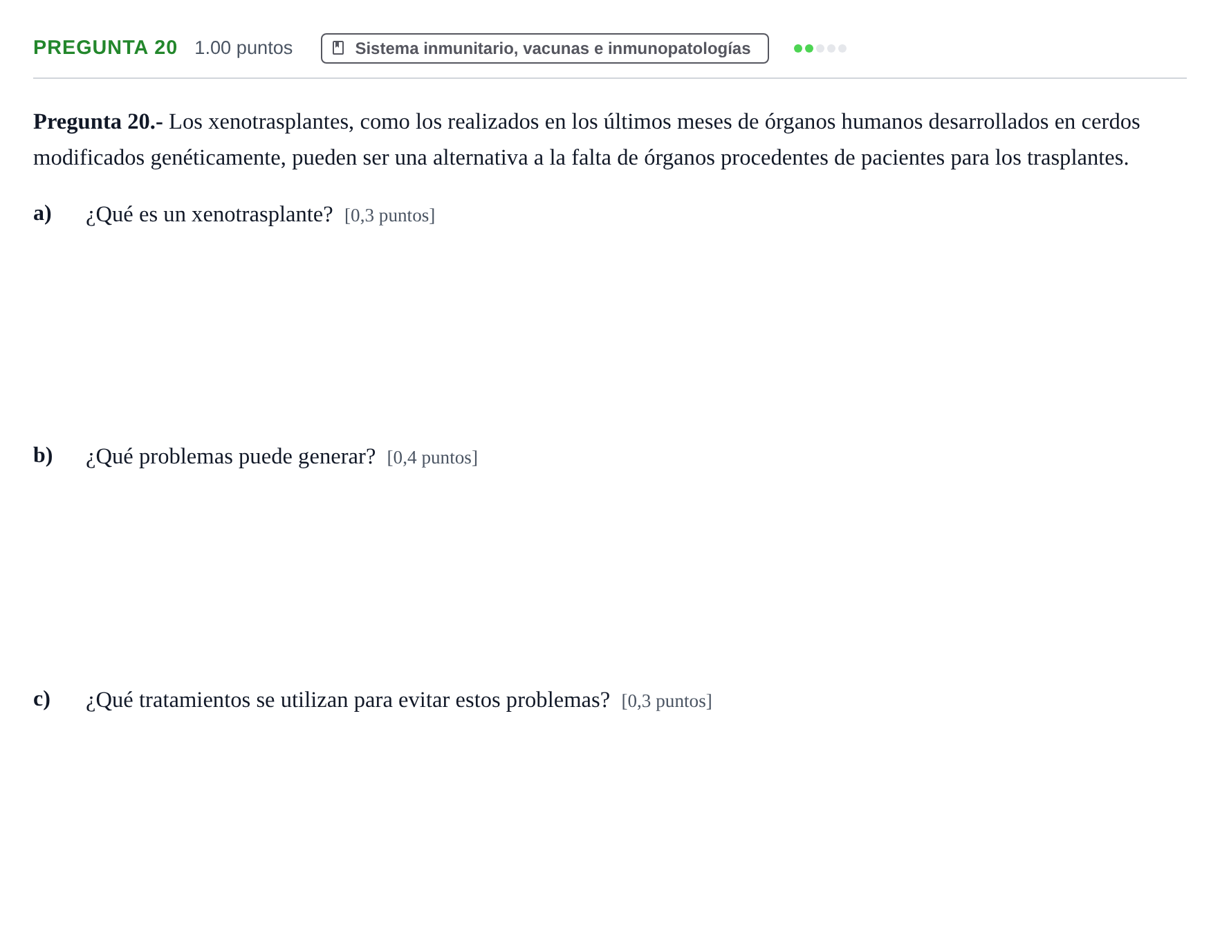 Enunciado: Pregunta 20 · Biología PAU La Rioja Ordinaria 2024