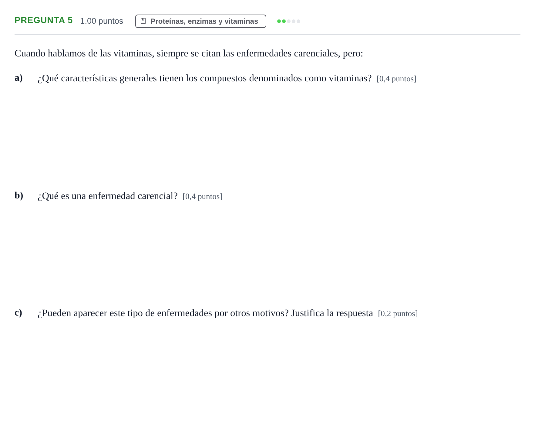 Enunciado: Pregunta 5 · Biología PAU La Rioja Ordinaria 2024