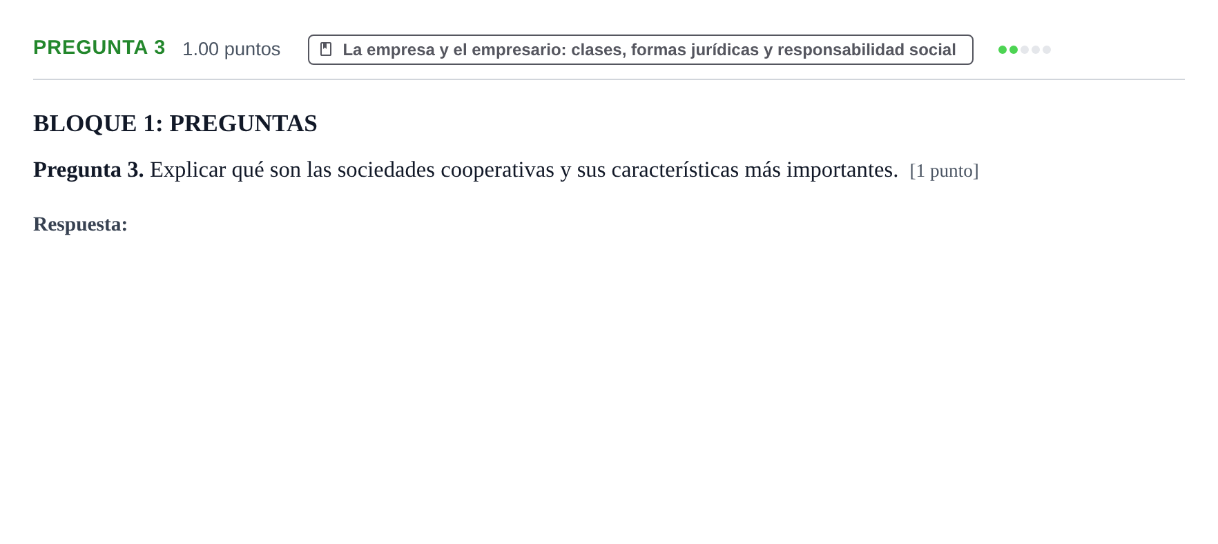 Enunciado: Pregunta 3 · Empresa y Diseño de Modelos de Negocio PAU La Rioja Ordinaria 2024