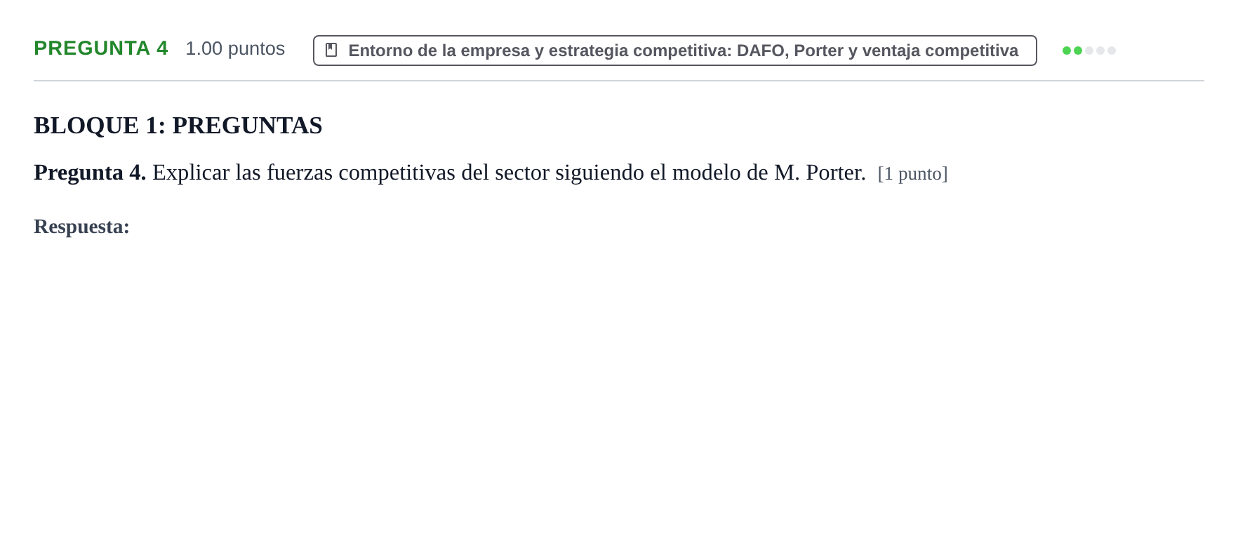 Enunciado: Pregunta 4 · Empresa y Diseño de Modelos de Negocio PAU La Rioja Ordinaria 2024