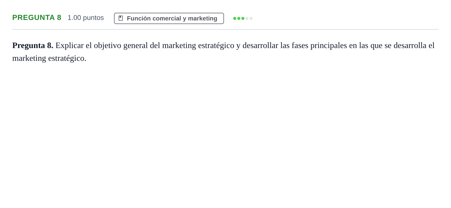 Enunciado: Pregunta 8 · Empresa y Diseño de Modelos de Negocio PAU La Rioja Ordinaria 2024