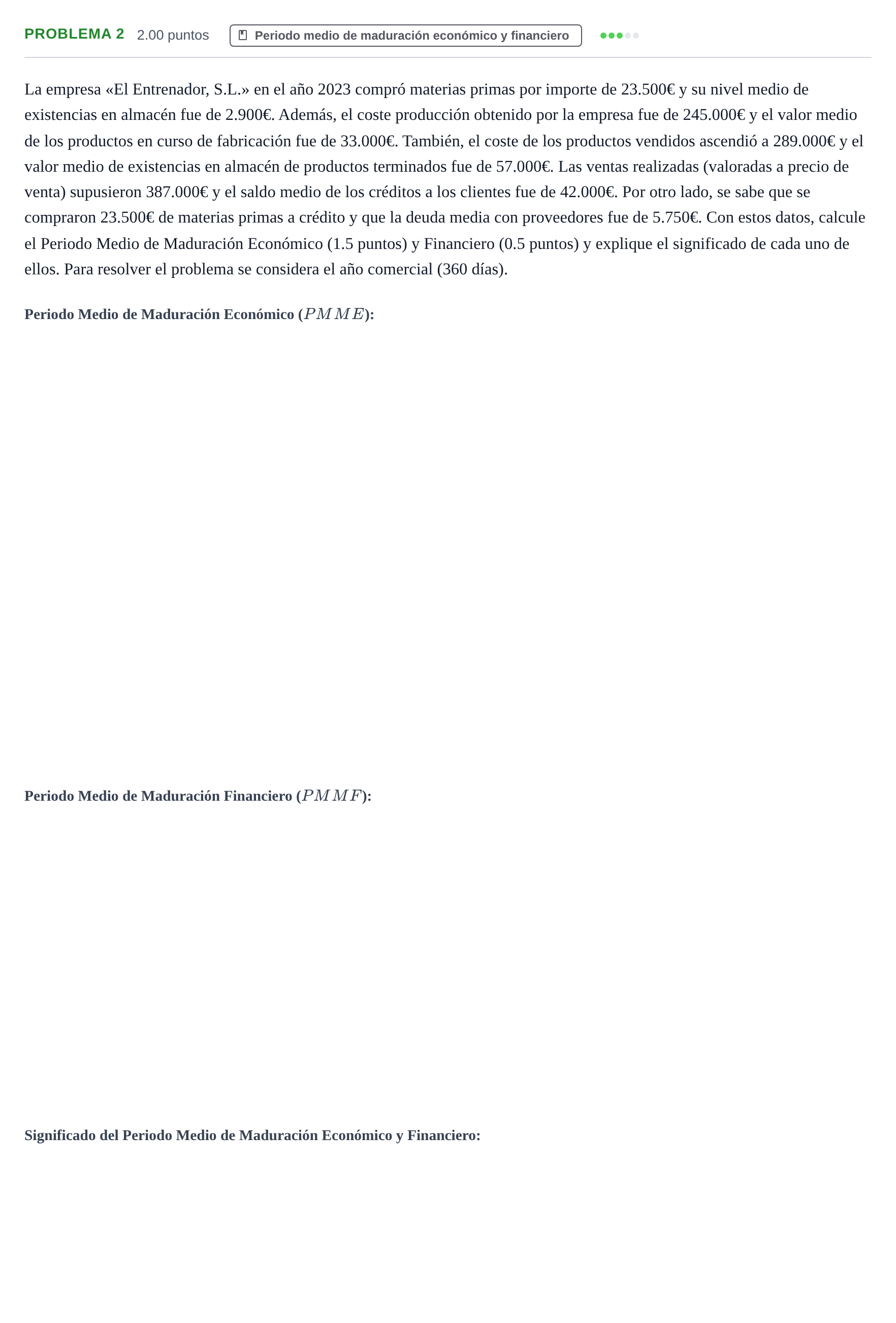 Enunciado: Problema 2 · Empresa y Diseño de Modelos de Negocio PAU La Rioja Ordinaria 2024