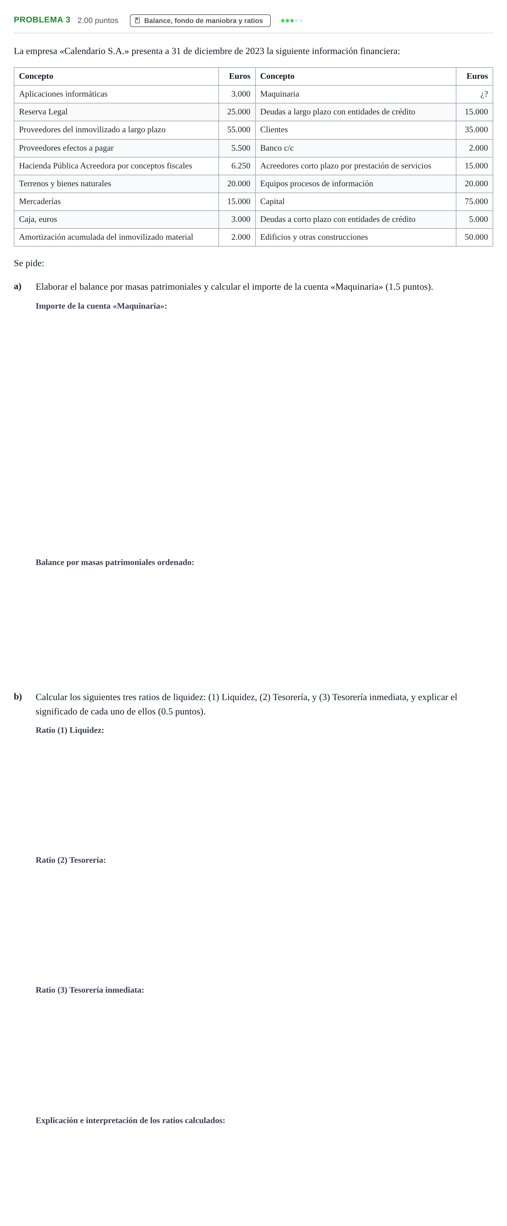 Enunciado: Problema 3 · Empresa y Diseño de Modelos de Negocio PAU La Rioja Ordinaria 2024