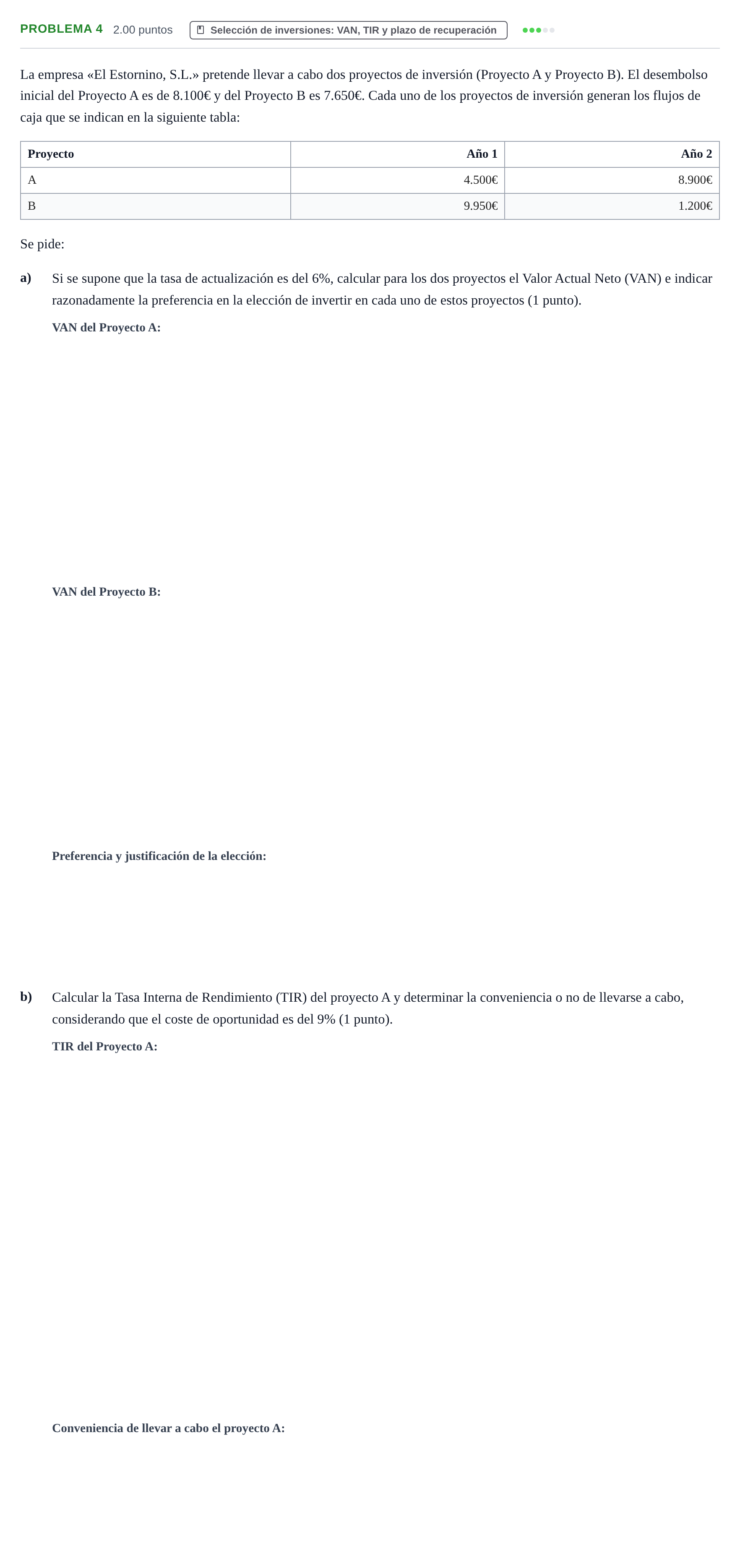 Enunciado: Problema 4 · Empresa y Diseño de Modelos de Negocio PAU La Rioja Ordinaria 2024