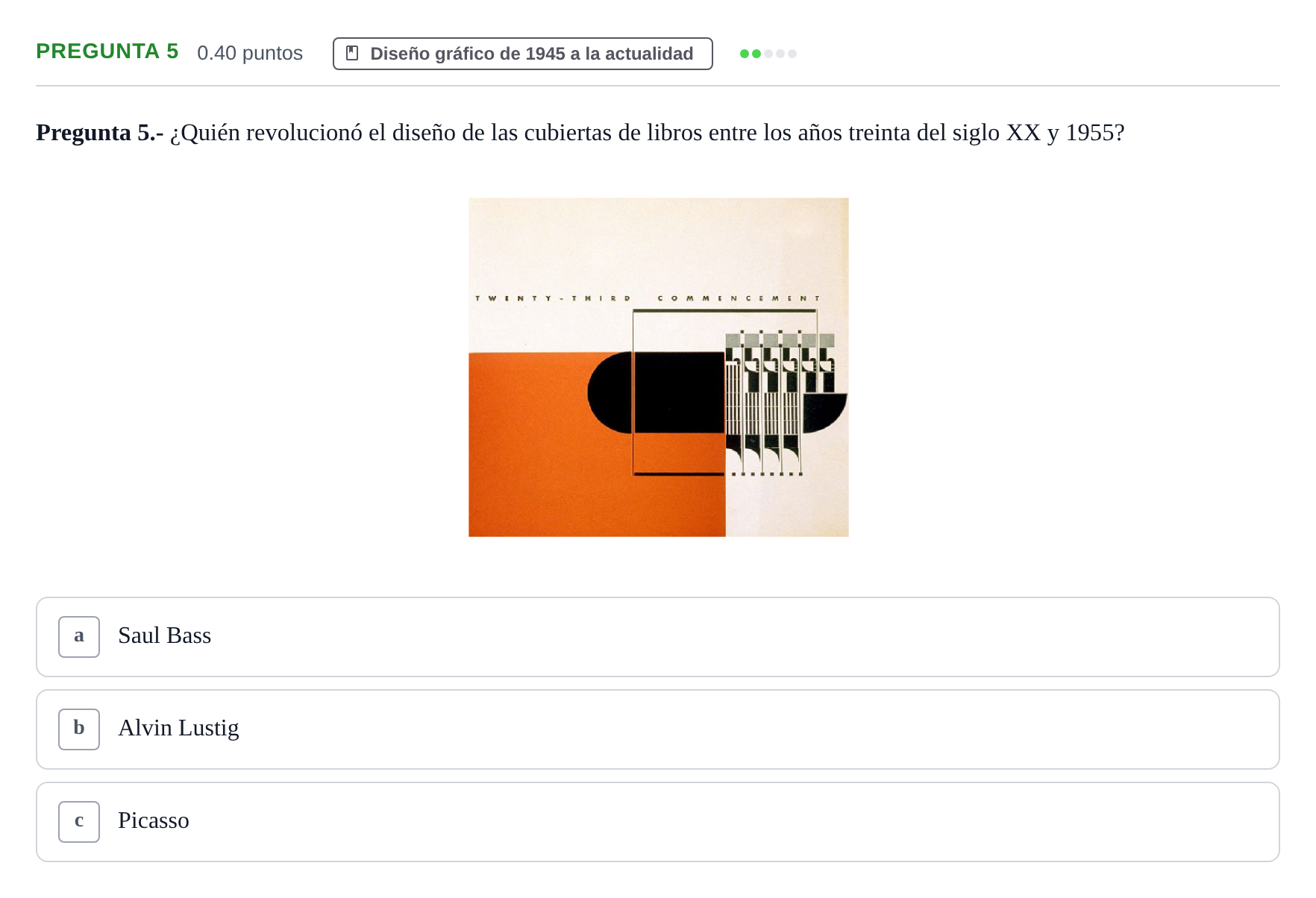 Enunciado: Pregunta 5 · Diseño PAU La Rioja Extraordinaria 2024
