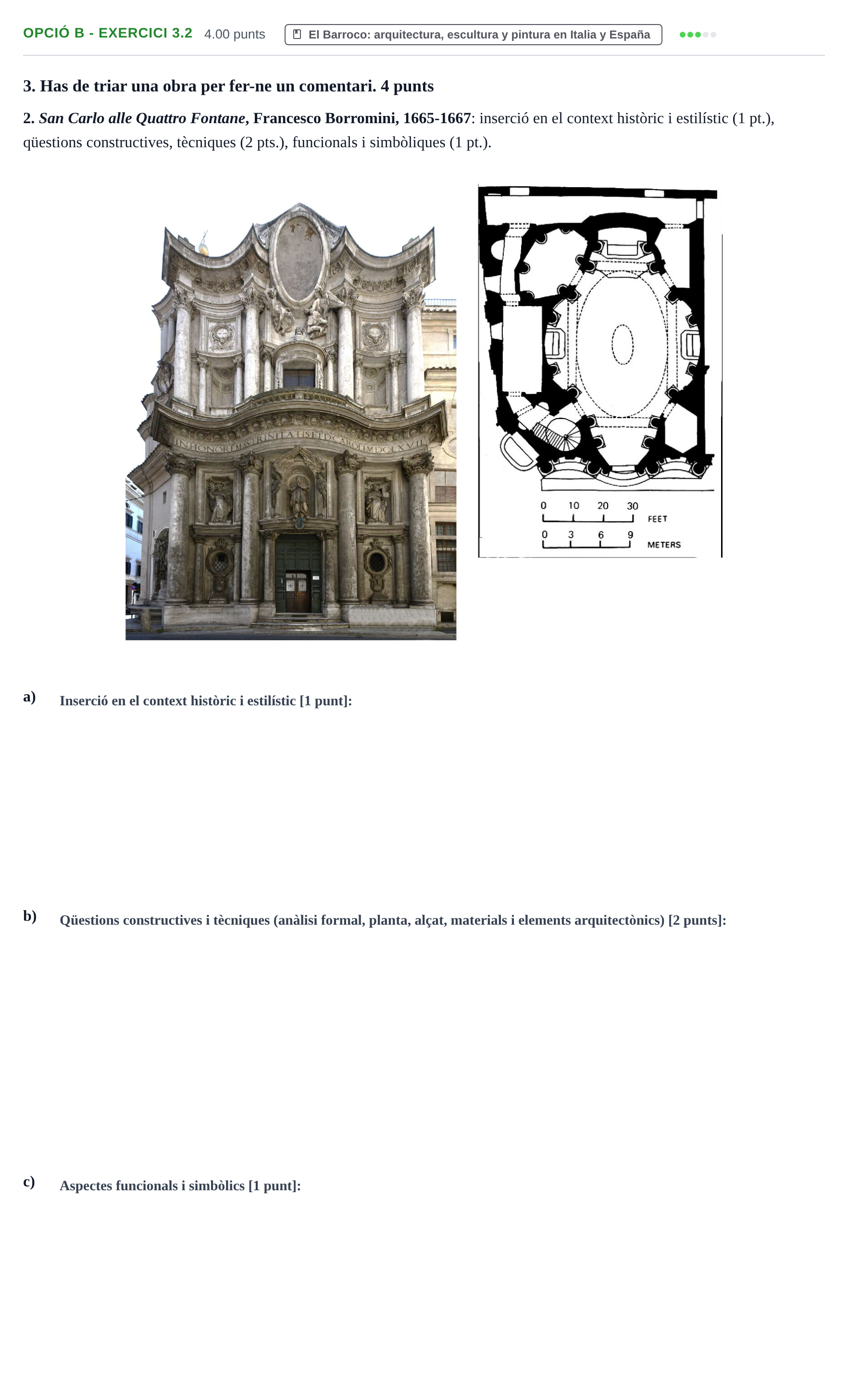 Enunciado: Ejercicio Opció B - Exercici 3.2 · Historia del Arte PAU Baleares Ordinaria 2023