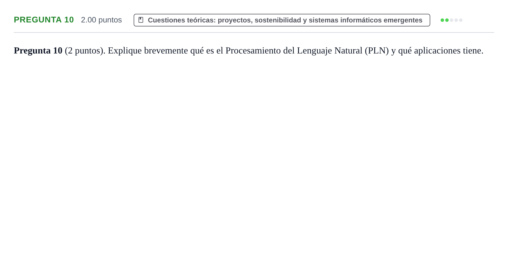 Enunciado: Pregunta 10 · Tecnología e Ingeniería II PAU La Rioja Ordinaria 2024