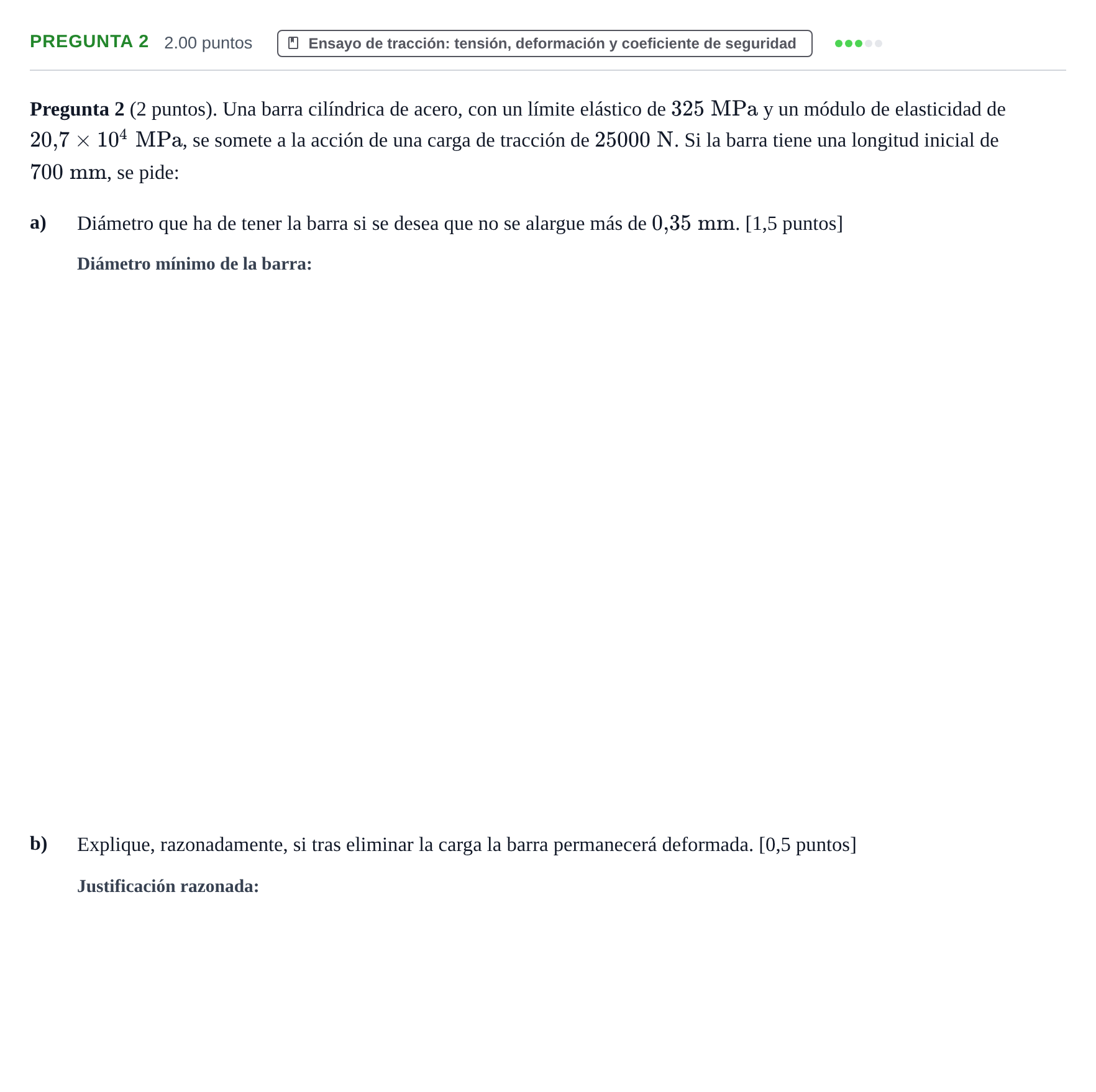 Enunciado: Pregunta 2 · Tecnología e Ingeniería II PAU La Rioja Ordinaria 2024