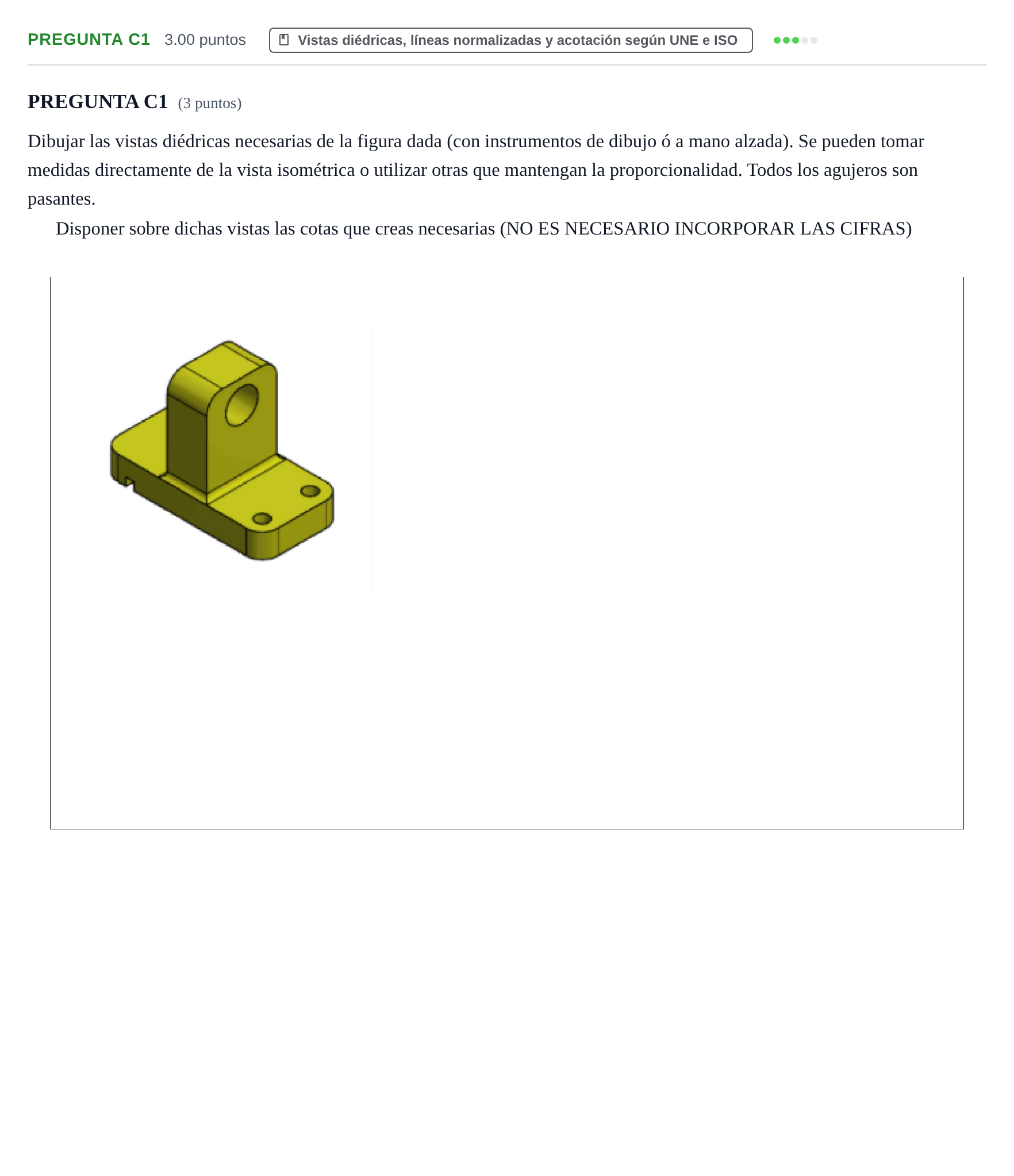 Enunciado: PREGUNTA C1 · Dibujo Técnico Aplicado a las Artes Plásticas y al Diseño PAU La Rioja Ordinaria 2024