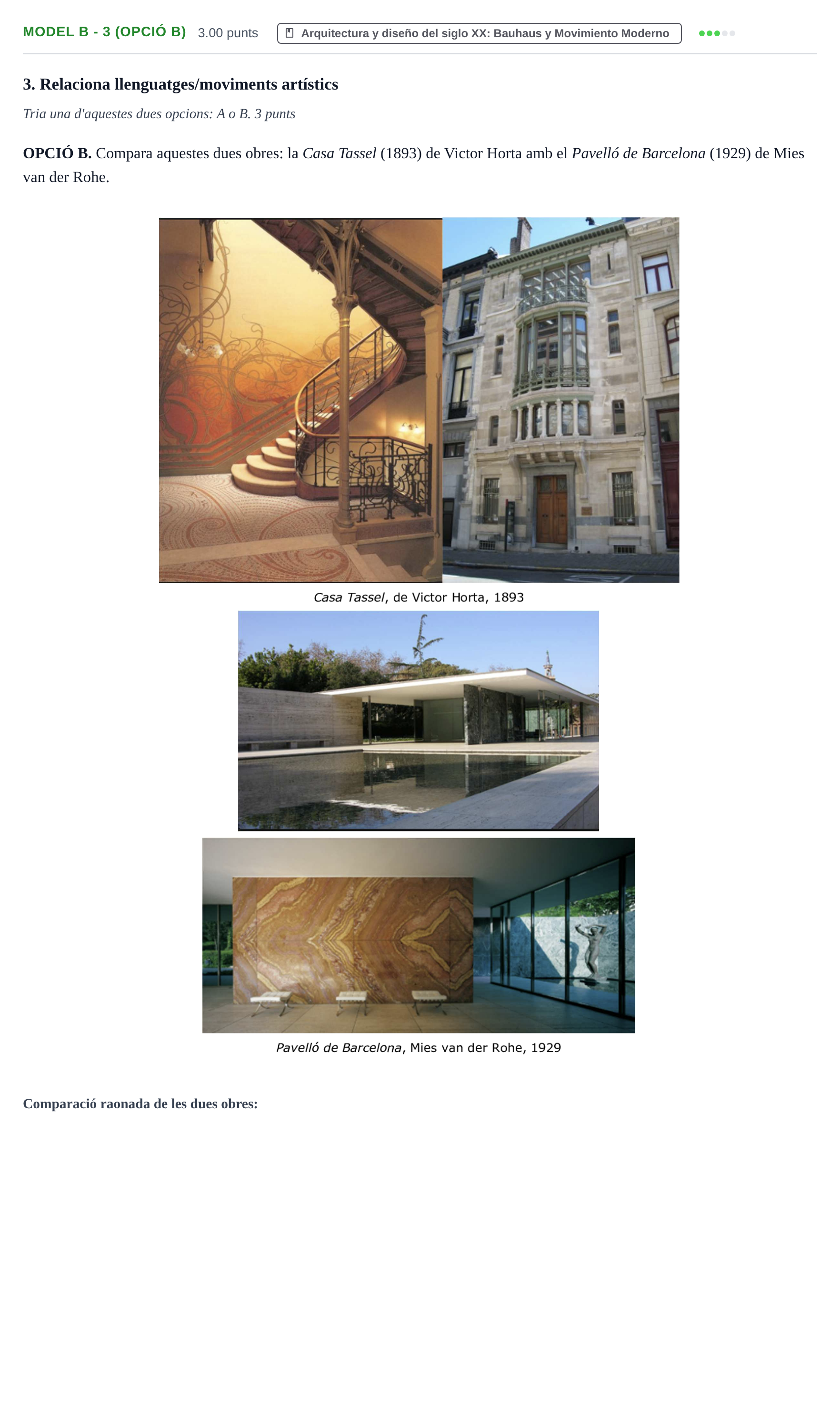 Enunciado: Ejercicio Model B - 3 (Opció B) · Fundamentos Artísticos PAU Baleares Extraordinaria 2022