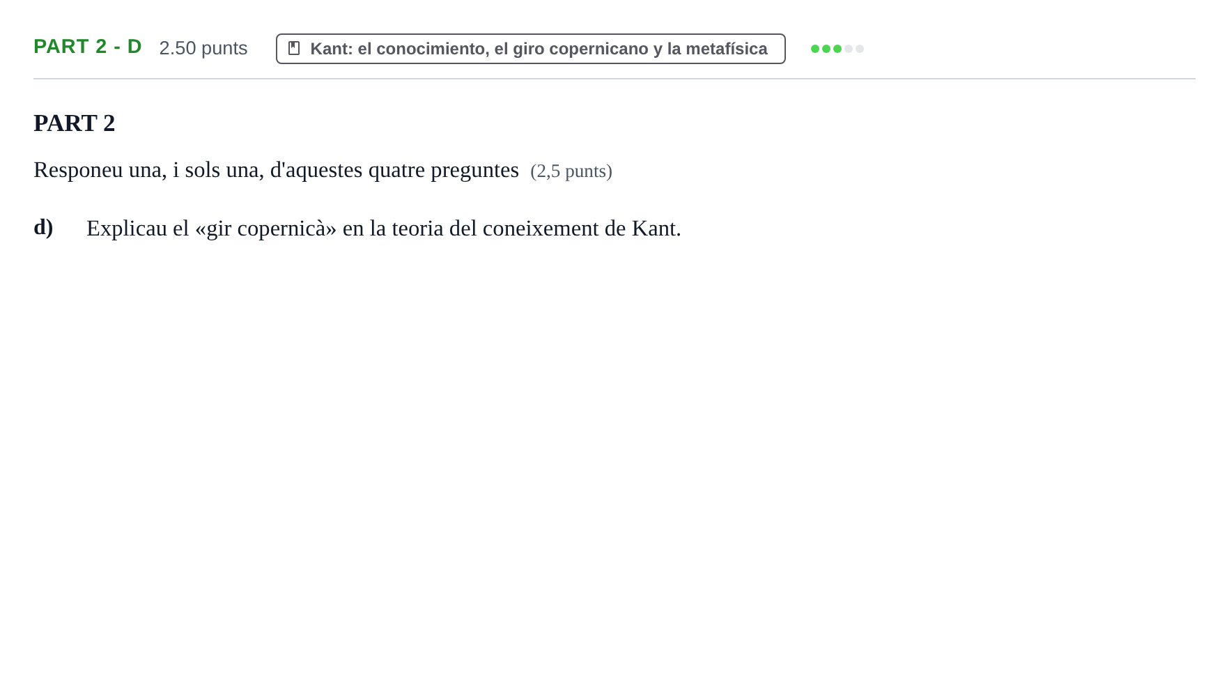 Enunciado: Part 2 - d · Historia de la Filosofía PAU Baleares Extraordinaria 2022