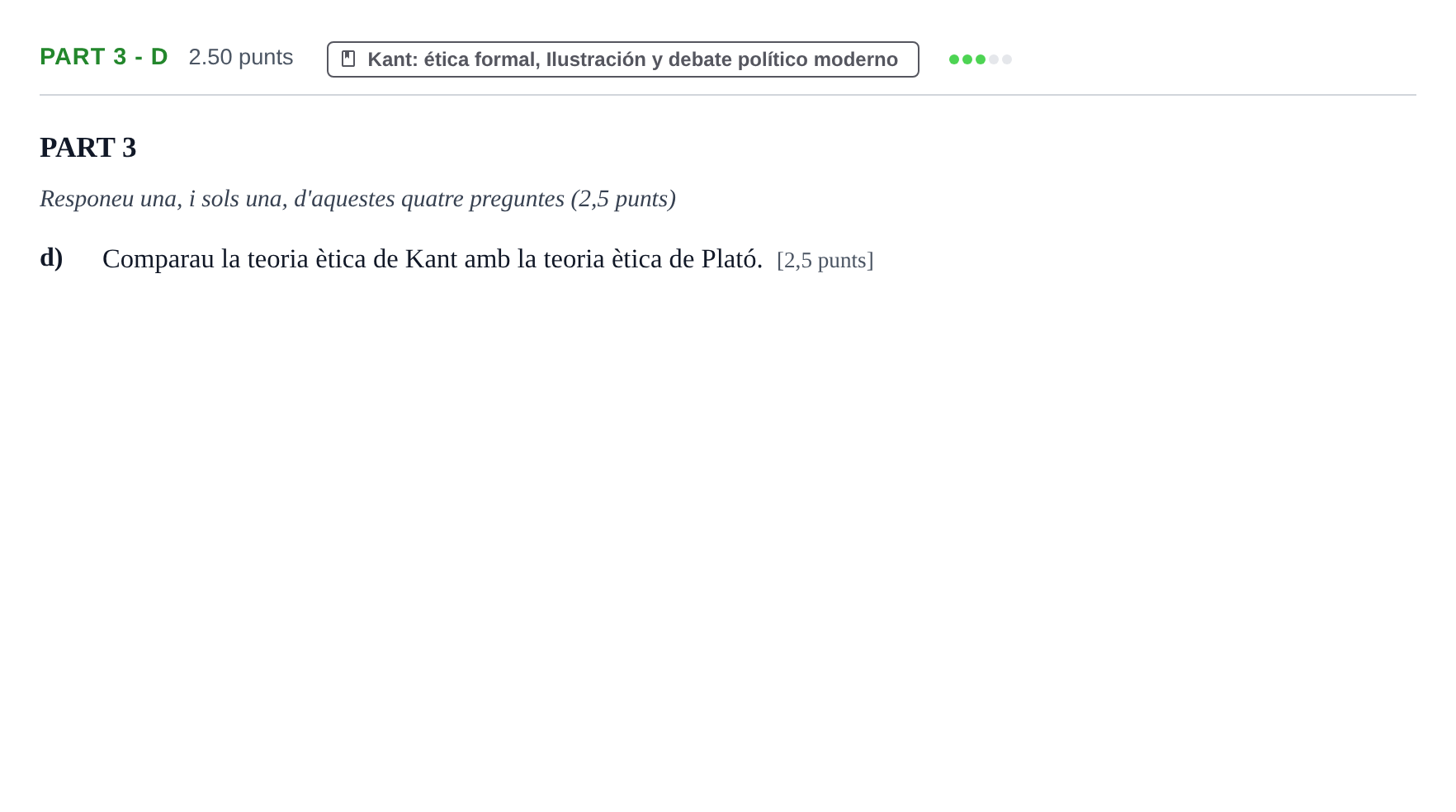 Enunciado: Part 3 - d · Historia de la Filosofía PAU Baleares Extraordinaria 2022
