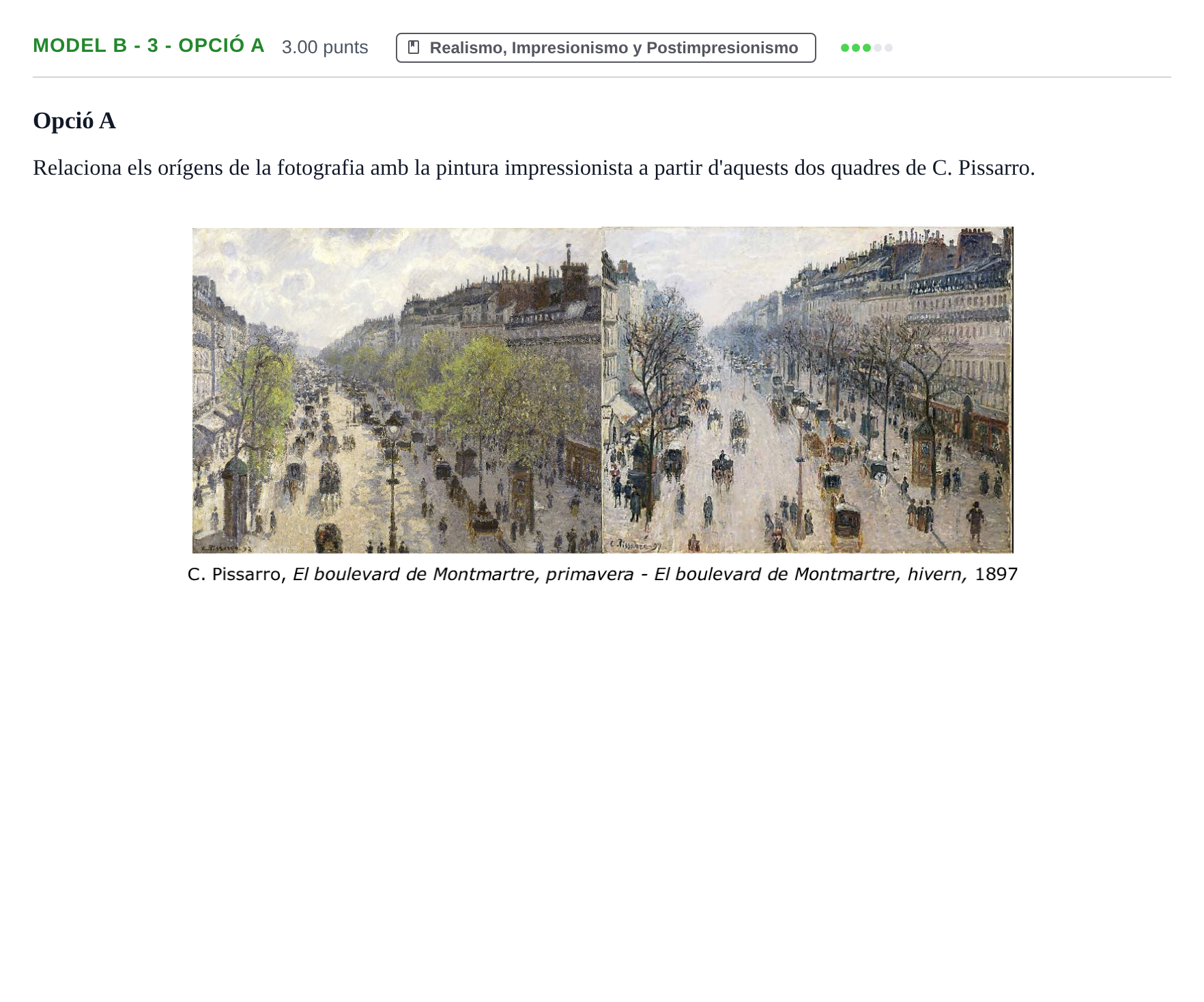 Enunciado: Ejercicio Model B - 3 - Opció A · Fundamentos Artísticos PAU Baleares Ordinaria 2022