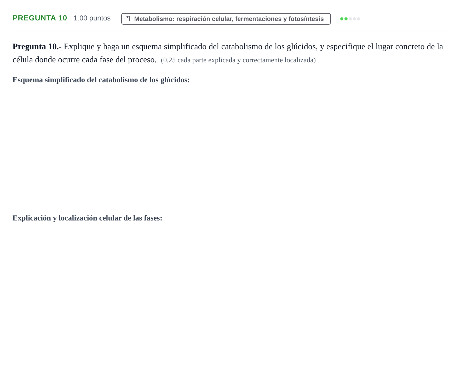 Enunciado: Pregunta 10 · Biología PAU La Rioja Extraordinaria 2023