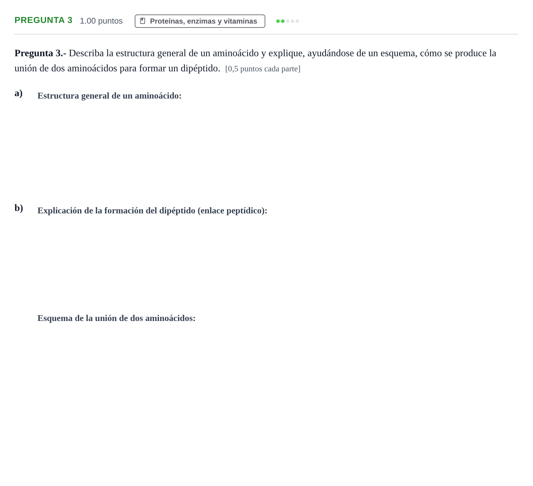 Enunciado: Pregunta 3 · Biología PAU La Rioja Extraordinaria 2023