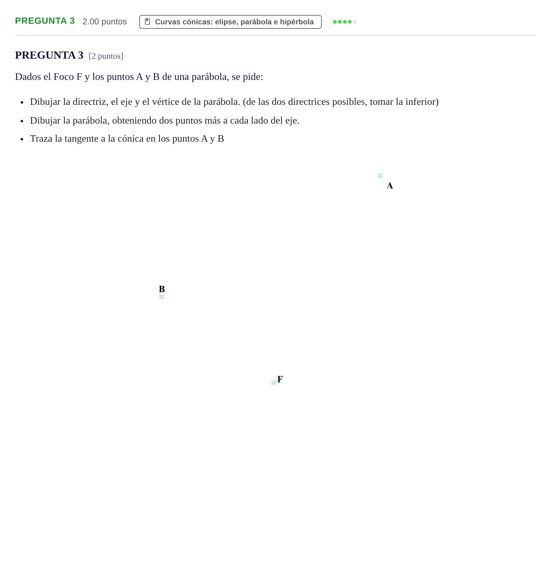 Enunciado: PREGUNTA 3 · Dibujo técnico II PAU La Rioja Extraordinaria 2023