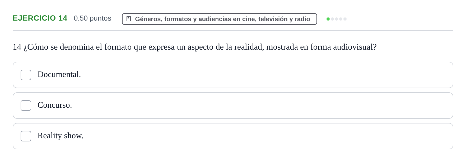 Enunciado: Problema 14 · Cultura Audiovisual II PAU La Rioja Ordinaria 2023