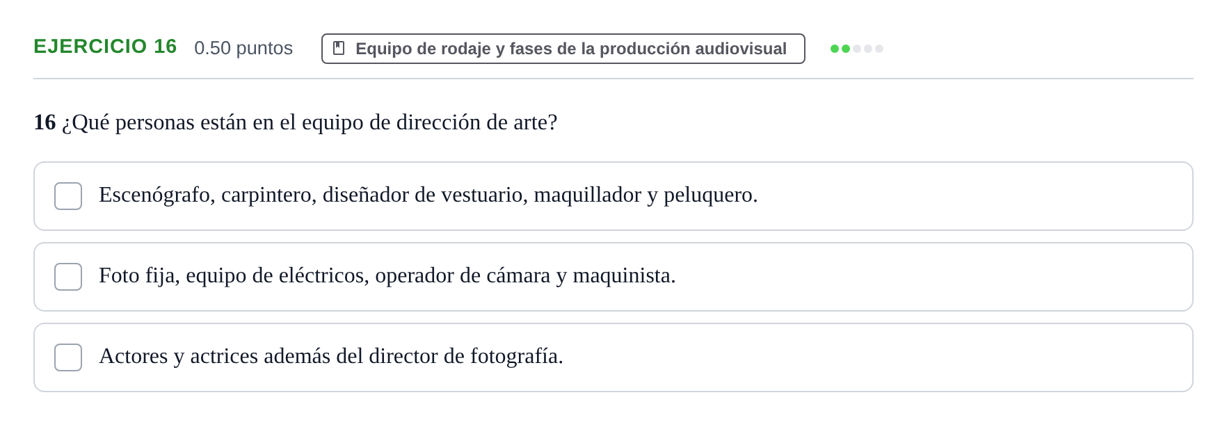 Enunciado: Problema 16 · Cultura Audiovisual II PAU La Rioja Ordinaria 2023