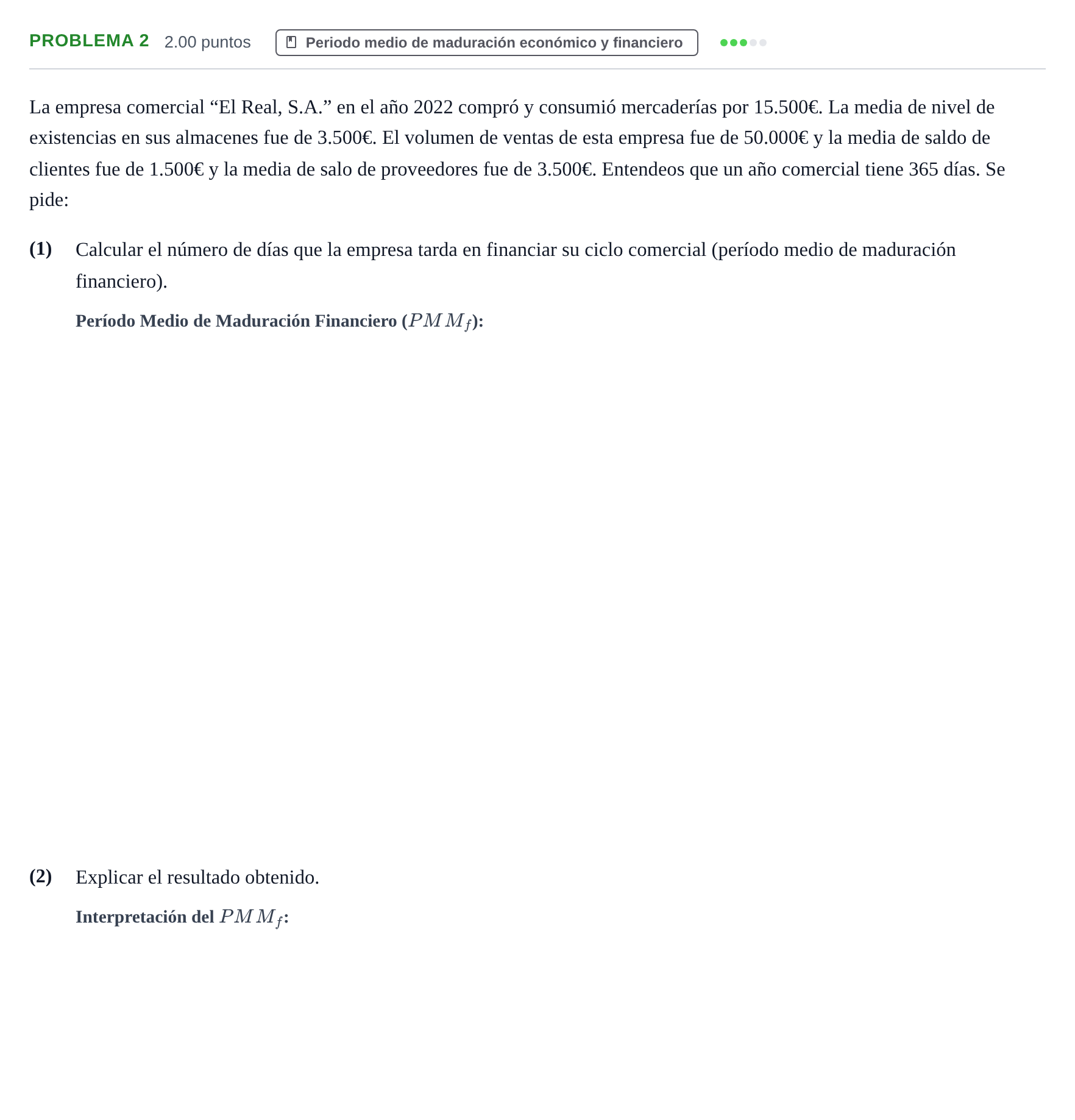 Enunciado: Problema 2 · Empresa y Diseño de Modelos de Negocio PAU La Rioja Extraordinaria 2023