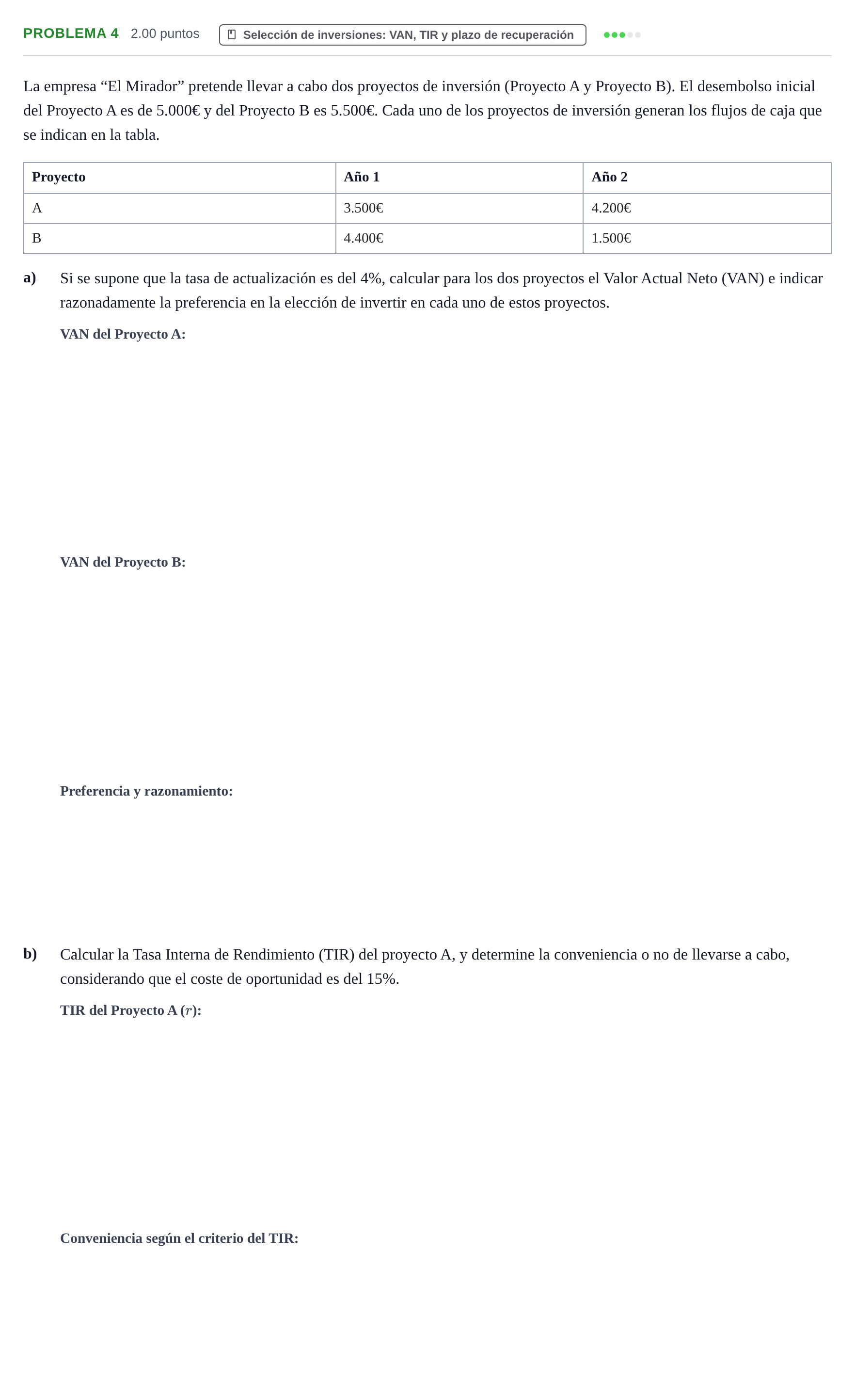 Enunciado: Problema 4 · Empresa y Diseño de Modelos de Negocio PAU La Rioja Extraordinaria 2023