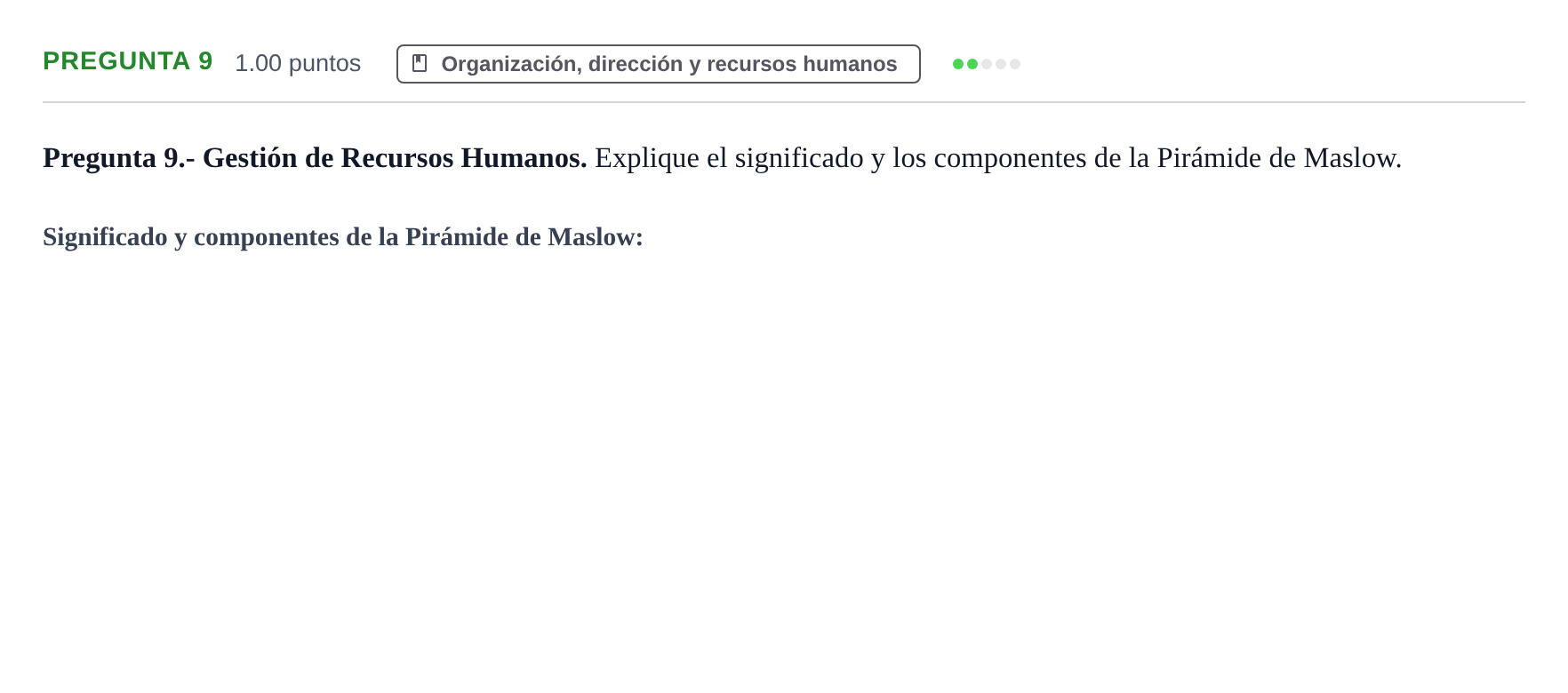 Enunciado: Pregunta 9 · Empresa y Diseño de Modelos de Negocio PAU La Rioja Ordinaria 2023