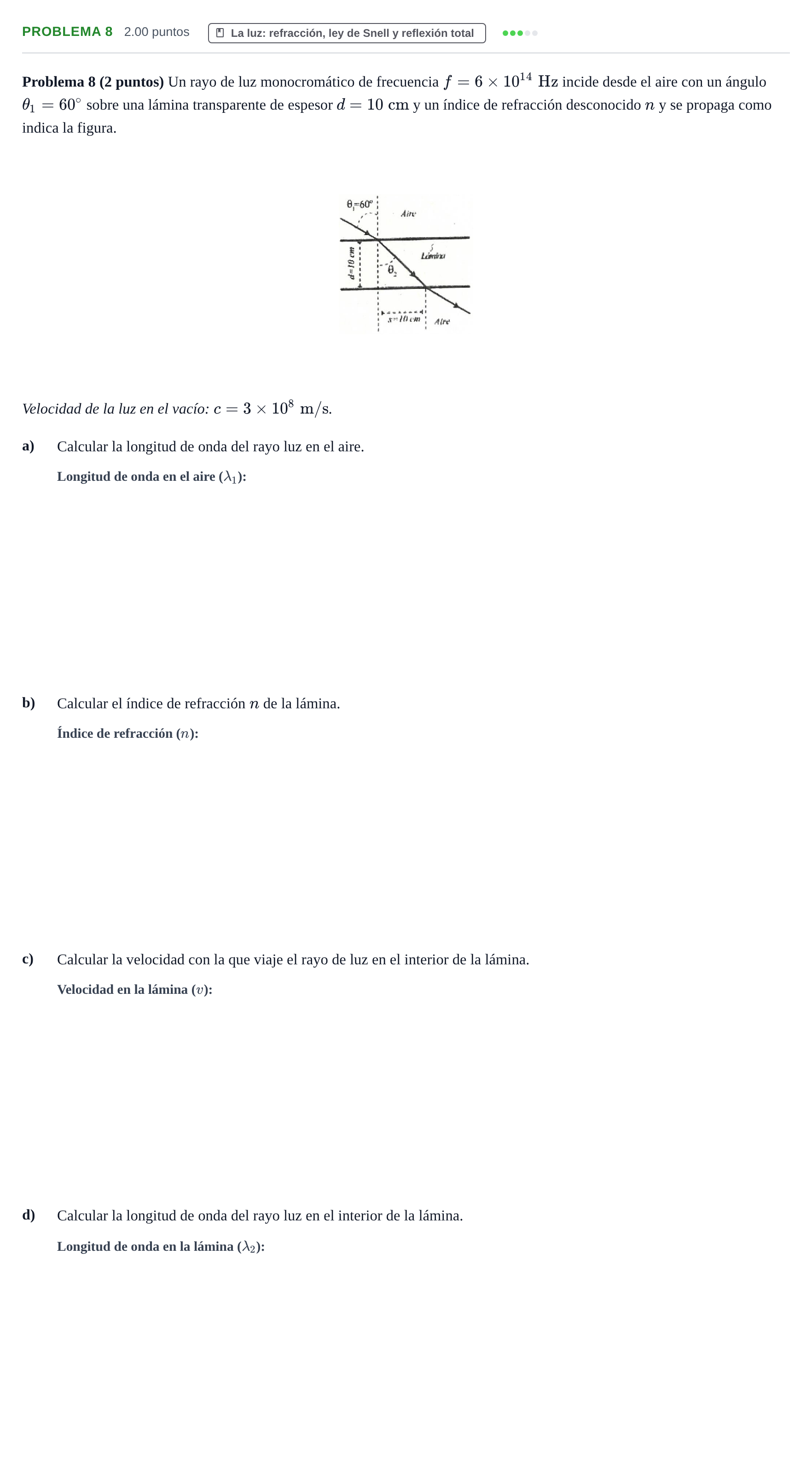 Enunciado: Problema 8 · Física PAU La Rioja Ordinaria 2023