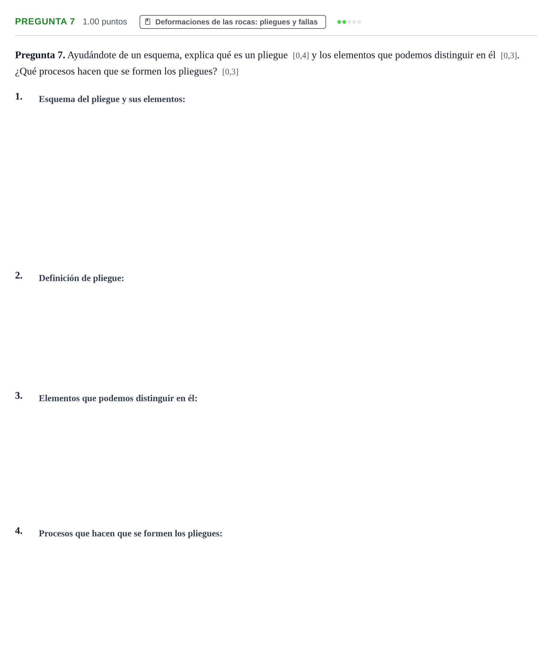 Enunciado: Pregunta 7 · Geología y Ciencias Ambientales PAU La Rioja Ordinaria 2023