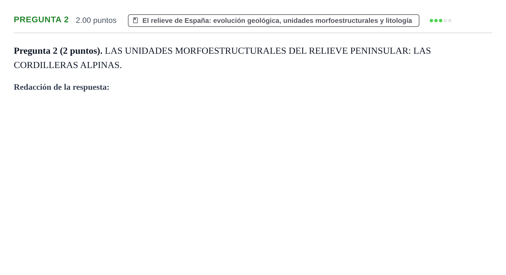 Enunciado: Pregunta 2 · Geografía PAU La Rioja Ordinaria 2023