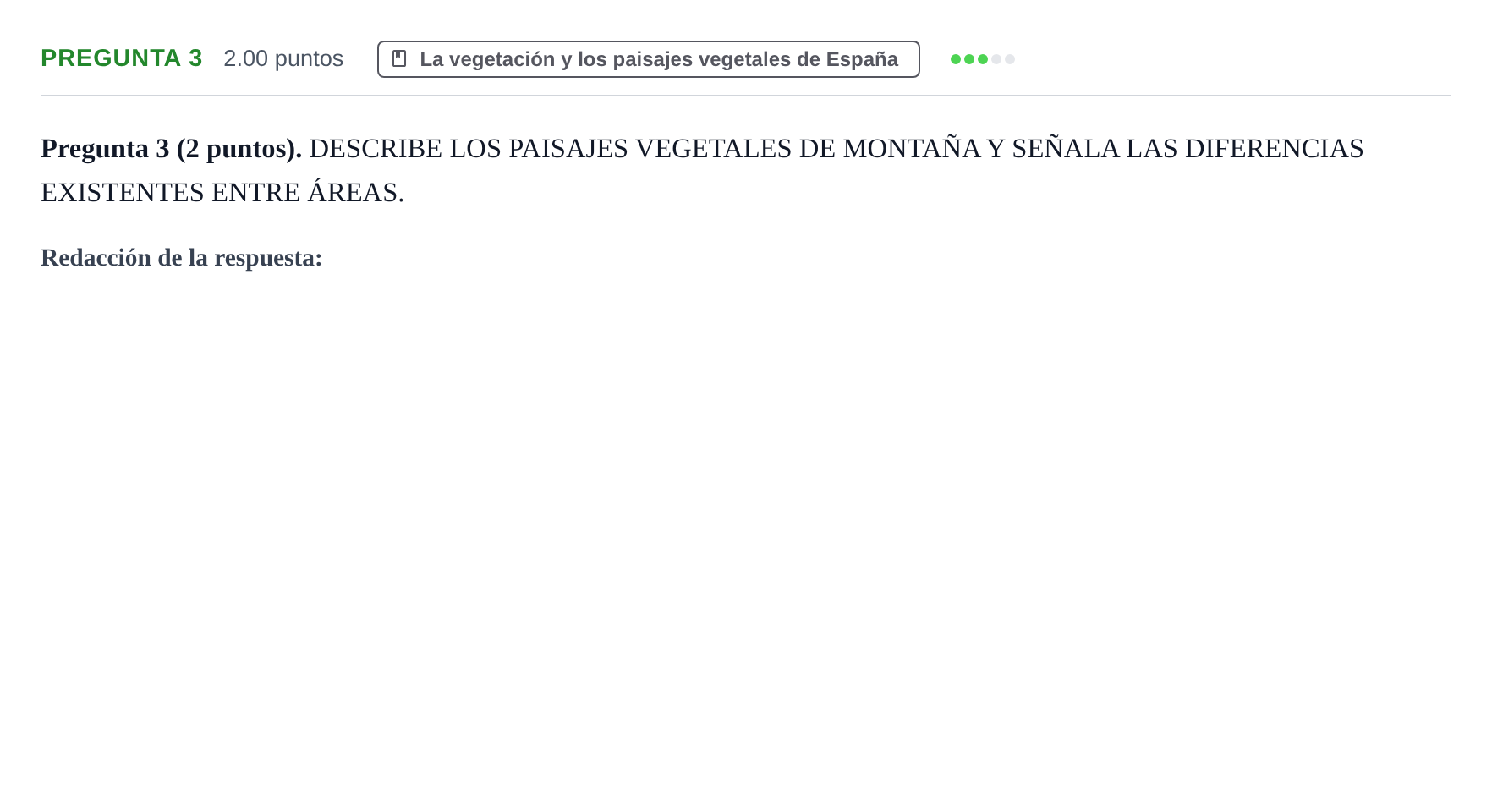 Enunciado: Pregunta 3 · Geografía PAU La Rioja Ordinaria 2023