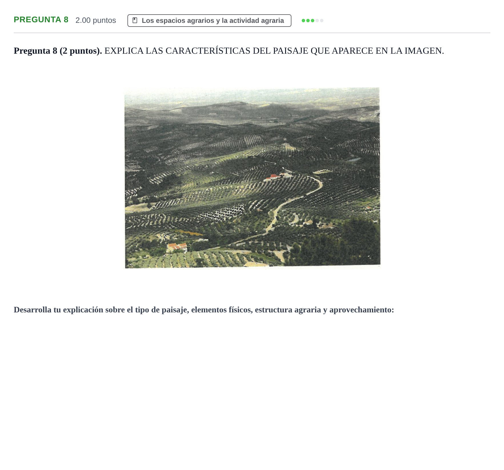 Enunciado: Pregunta 8 · Geografía PAU La Rioja Ordinaria 2023