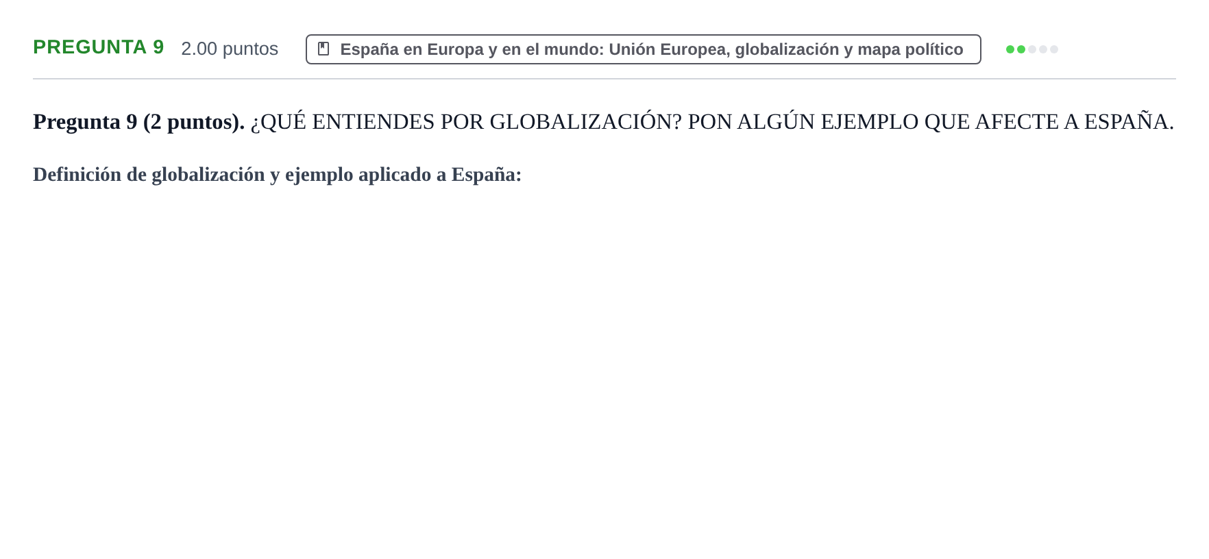 Enunciado: Pregunta 9 · Geografía PAU La Rioja Ordinaria 2023