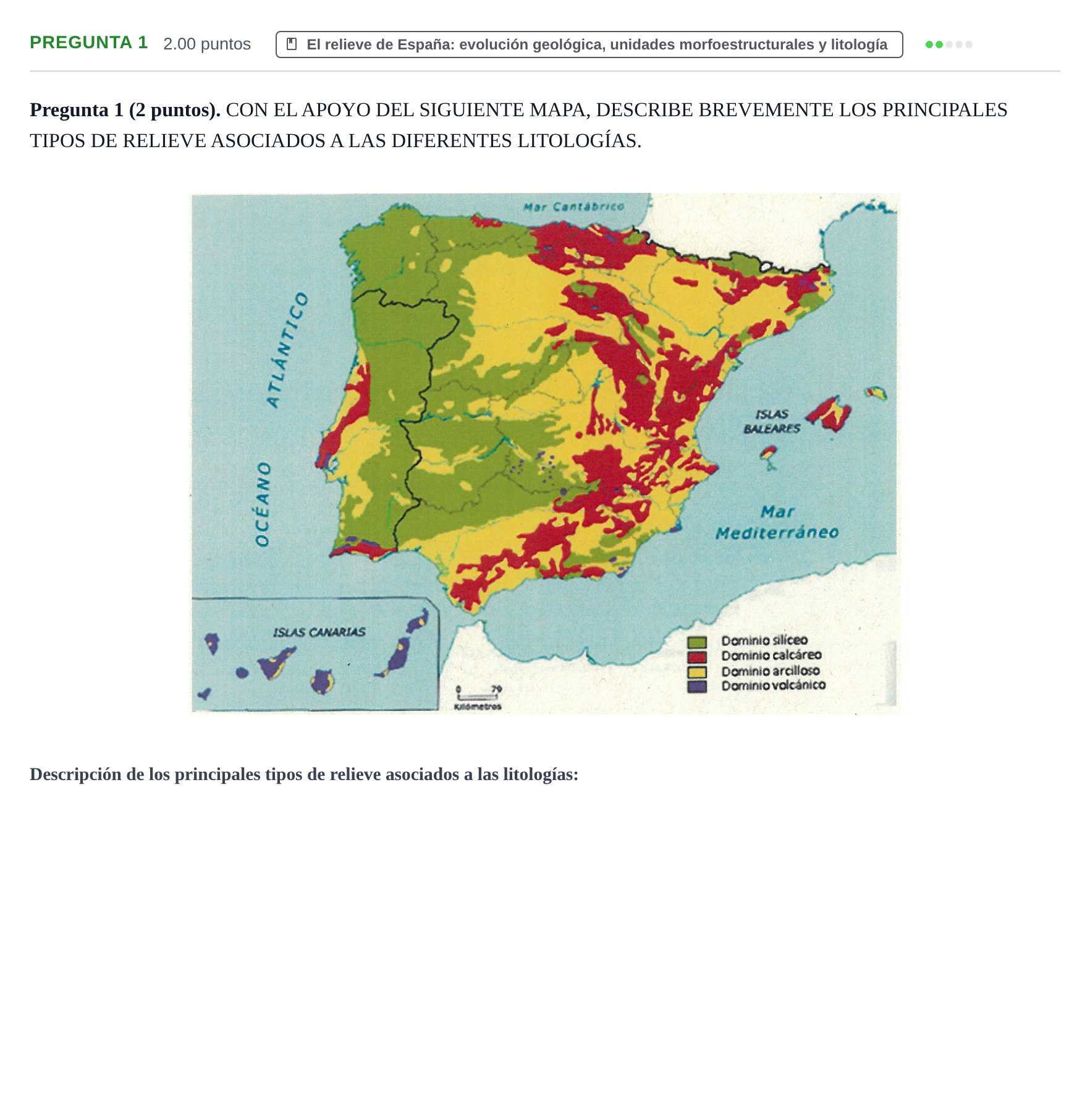 Enunciado: Pregunta 1 · Geografía PAU La Rioja Extraordinaria 2023