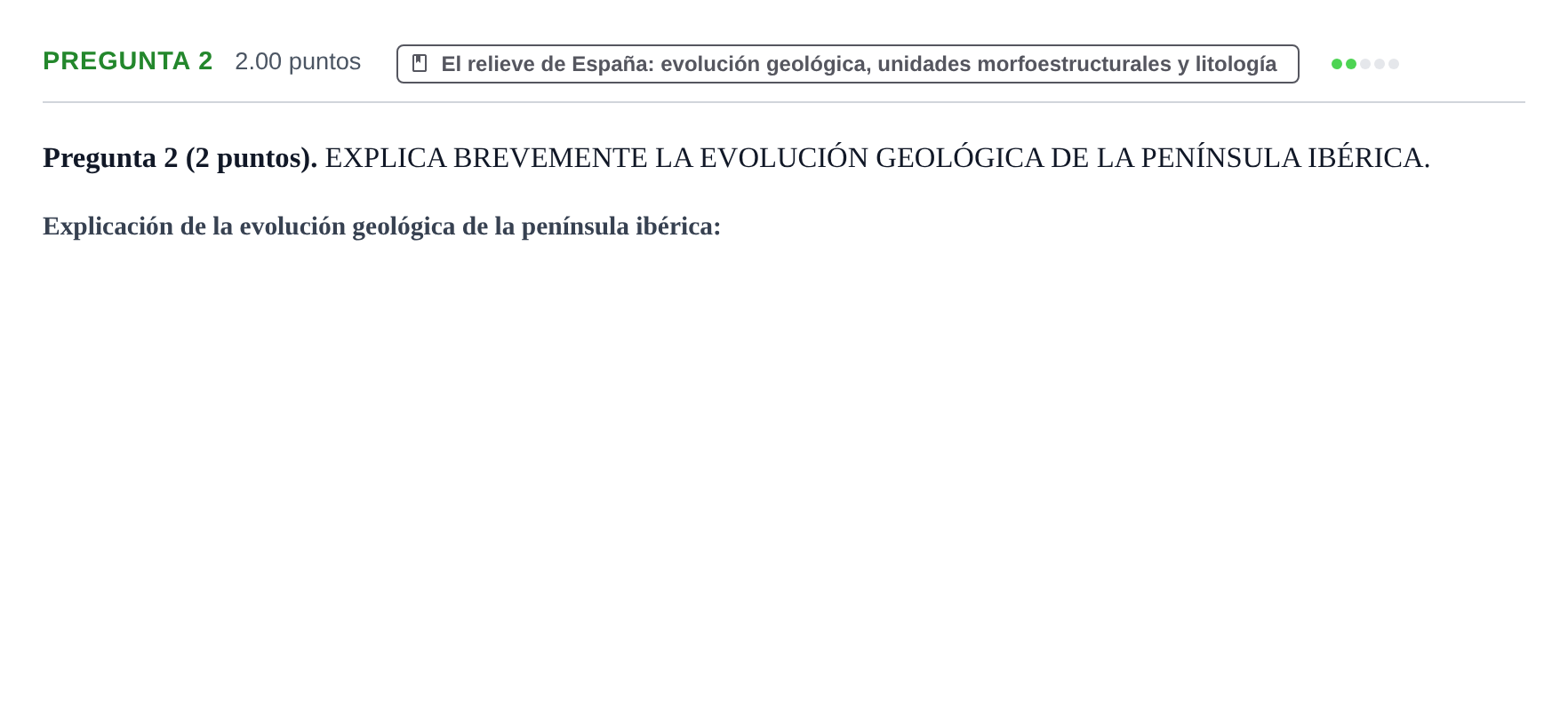 Enunciado: Pregunta 2 · Geografía PAU La Rioja Extraordinaria 2023
