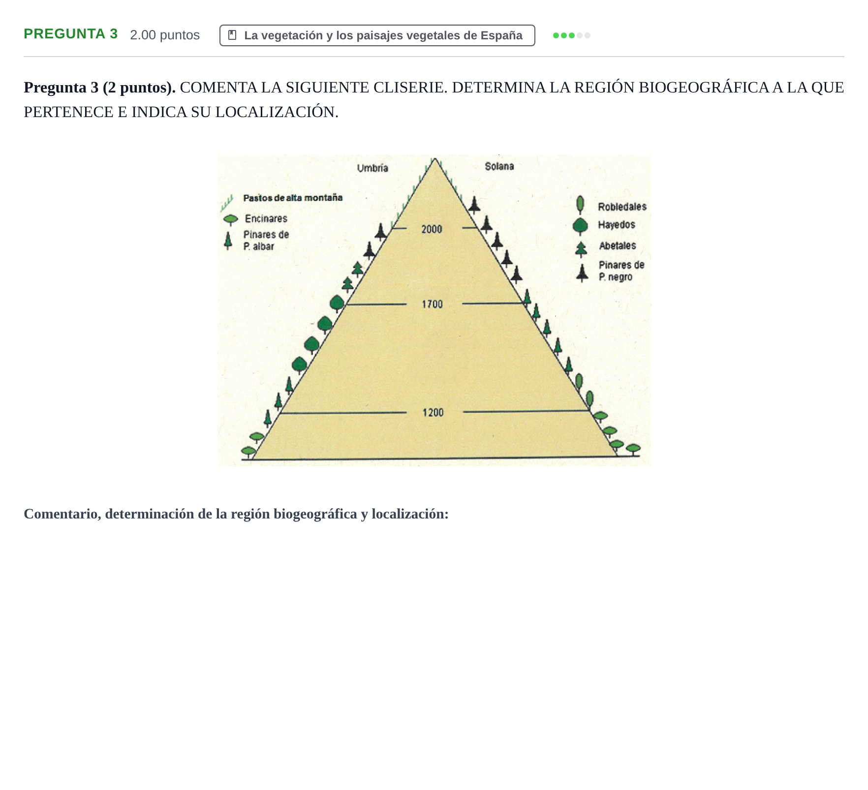 Enunciado: Pregunta 3 · Geografía PAU La Rioja Extraordinaria 2023