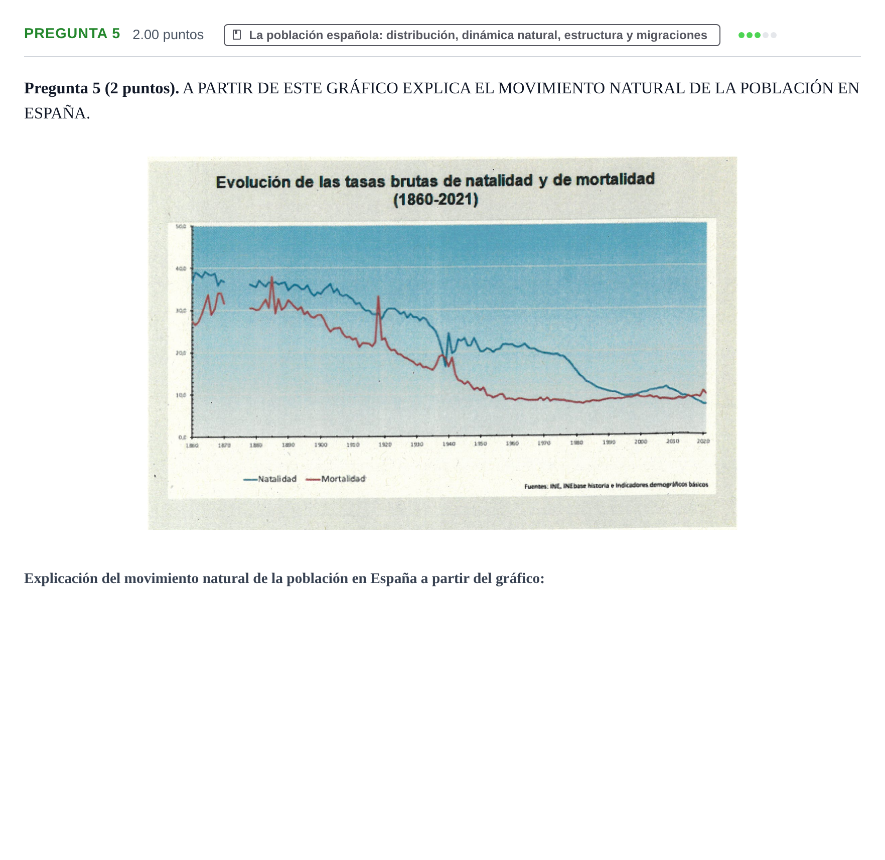 Enunciado: Pregunta 5 · Geografía PAU La Rioja Extraordinaria 2023