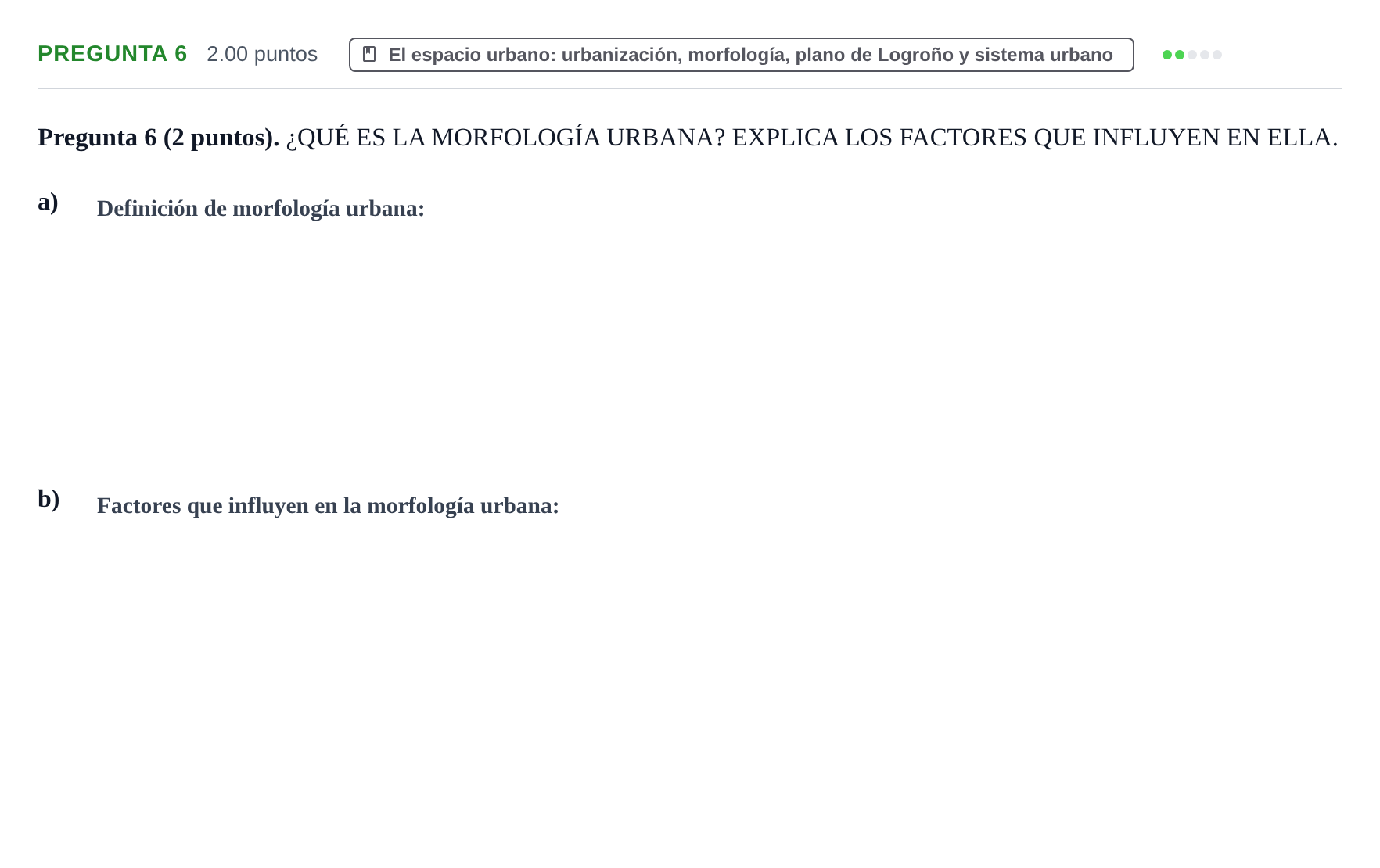 Enunciado: Pregunta 6 · Geografía PAU La Rioja Extraordinaria 2023