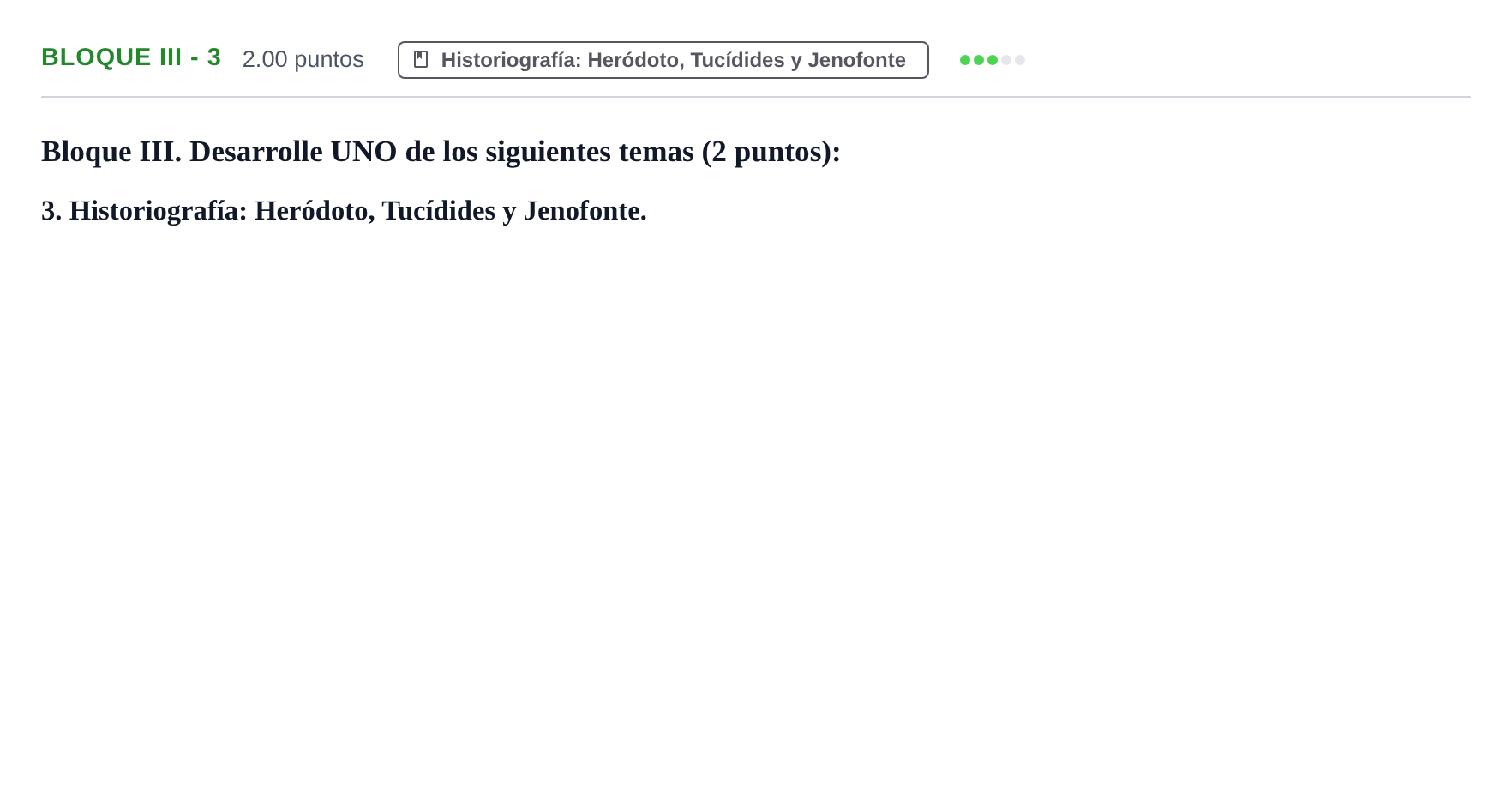 Enunciado: Bloque III - 3 · Griego II PAU La Rioja Ordinaria 2023