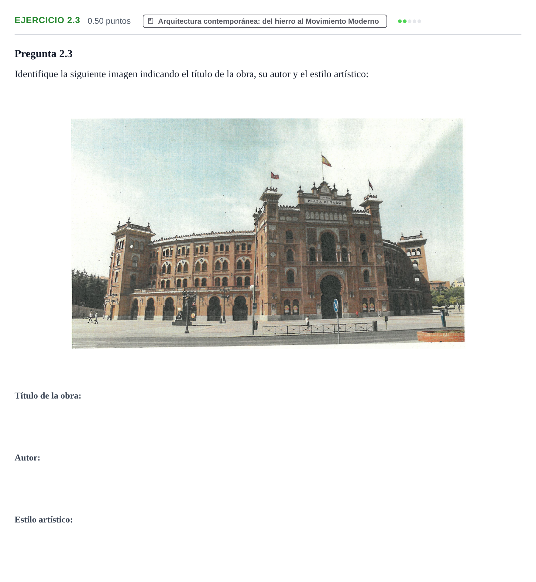 Enunciado: Ejercicio 2.3 · Fundamentos Artísticos PAU La Rioja Ordinaria 2023