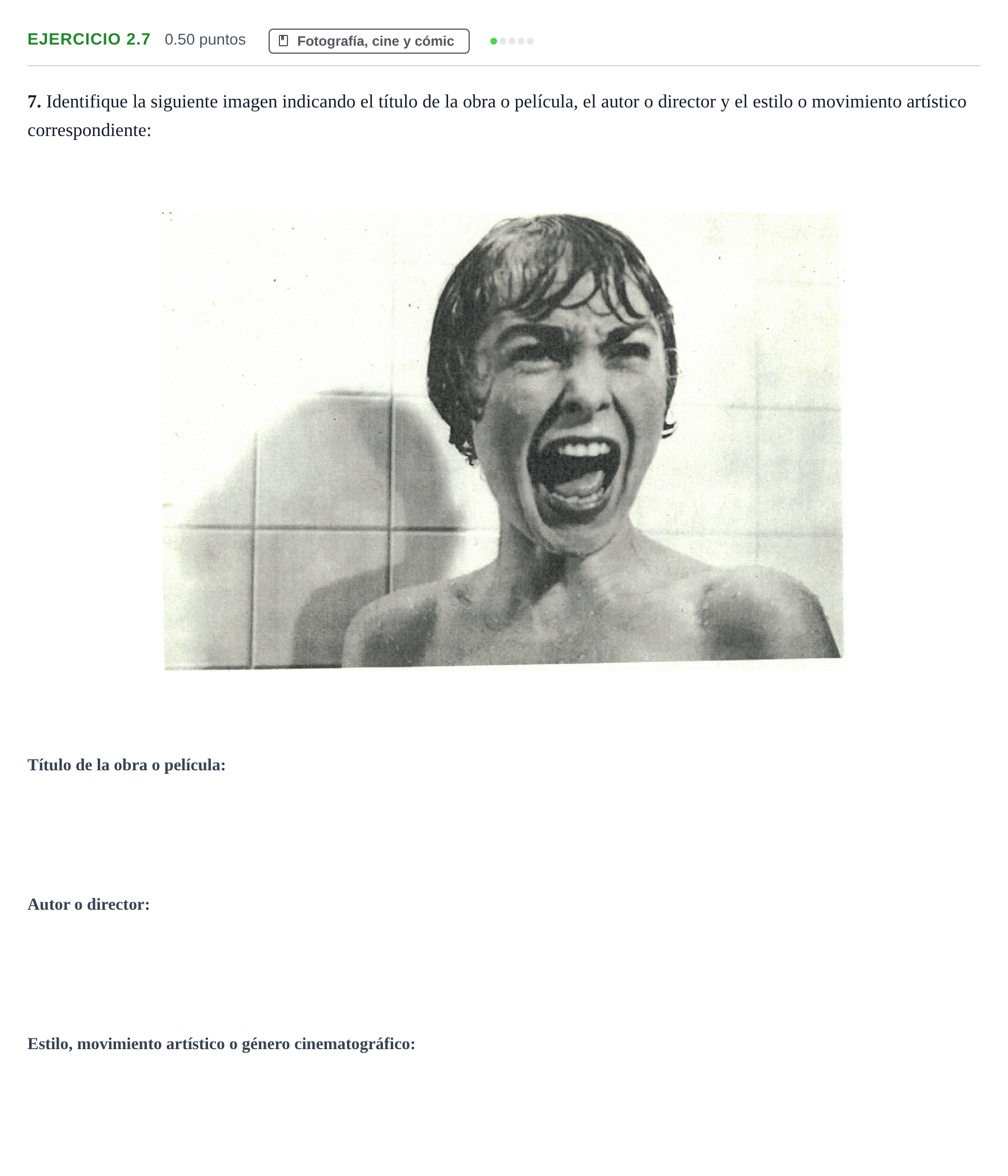 Enunciado: Ejercicio 2.7 · Fundamentos Artísticos PAU La Rioja Ordinaria 2023
