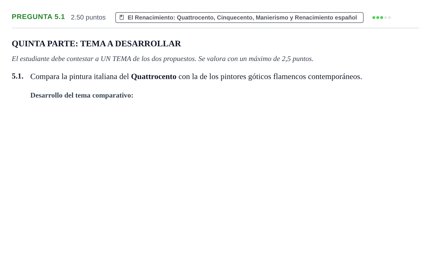 Enunciado: Pregunta 5.1 · Historia del Arte PAU La Rioja Ordinaria 2023