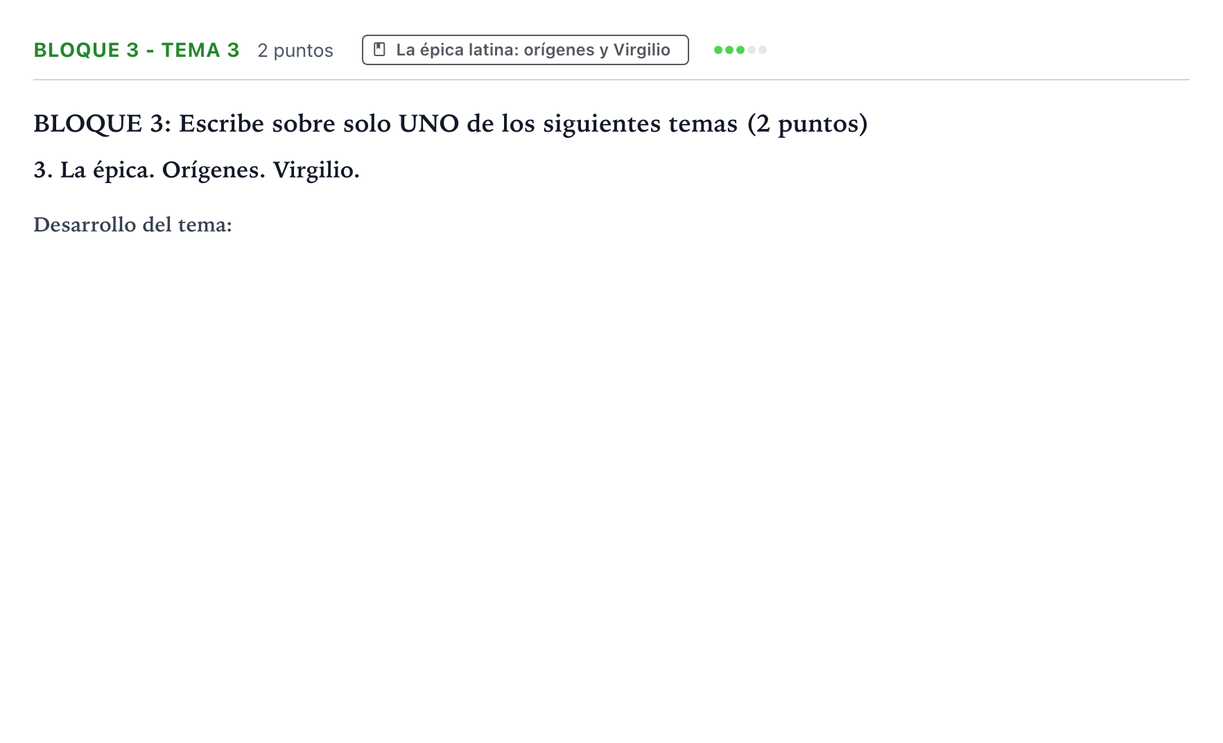 Enunciado: Bloque 3 - Tema 3 · Latín II PAU La Rioja Extraordinaria 2023