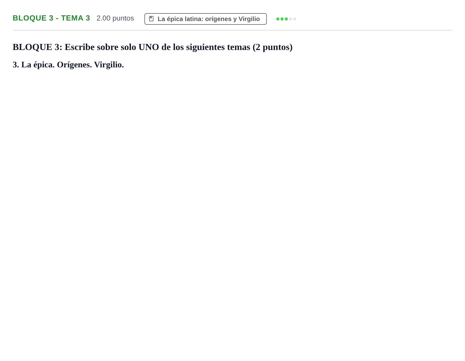 Enunciado: Bloque 3 - Tema 3 · Latín II PAU La Rioja Ordinaria 2023