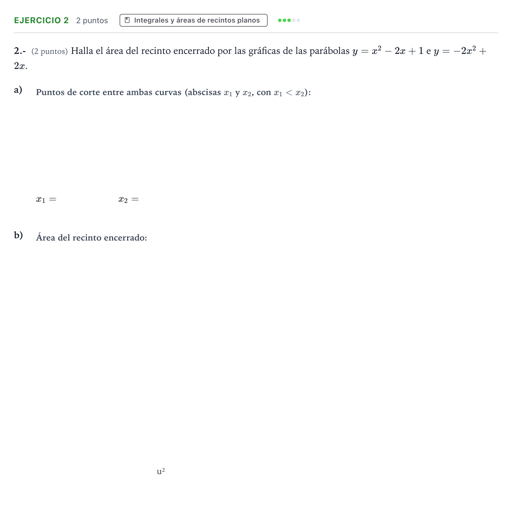 Enunciado: Problema 2 · Matemáticas II PAU La Rioja Ordinaria 2023