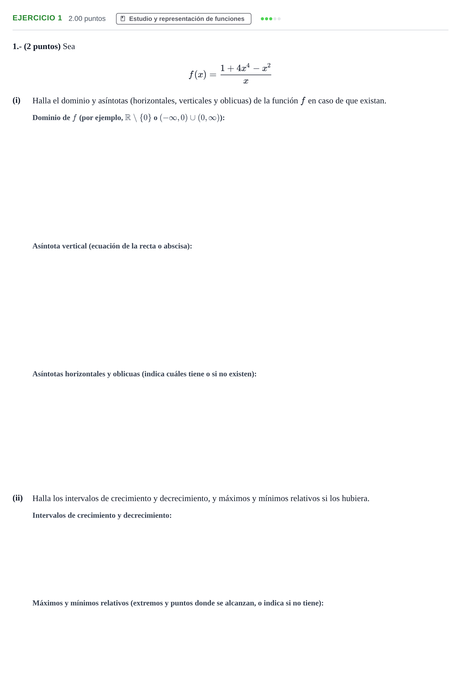 Enunciado: Problema 1 · Matemáticas II PAU La Rioja Extraordinaria 2023