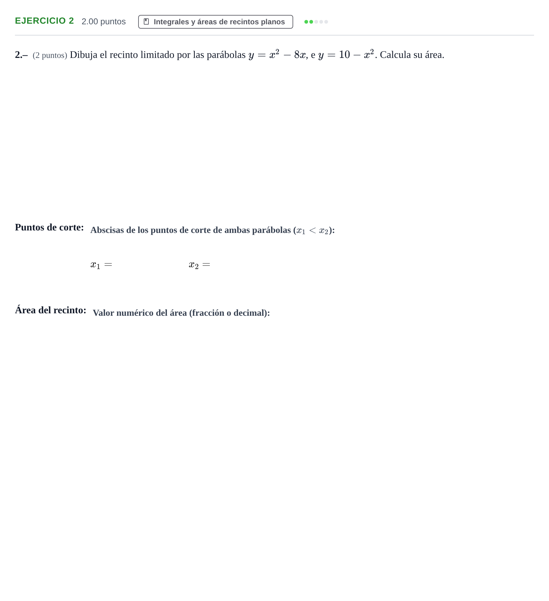 Enunciado: Problema 2 · Matemáticas II PAU La Rioja Extraordinaria 2023