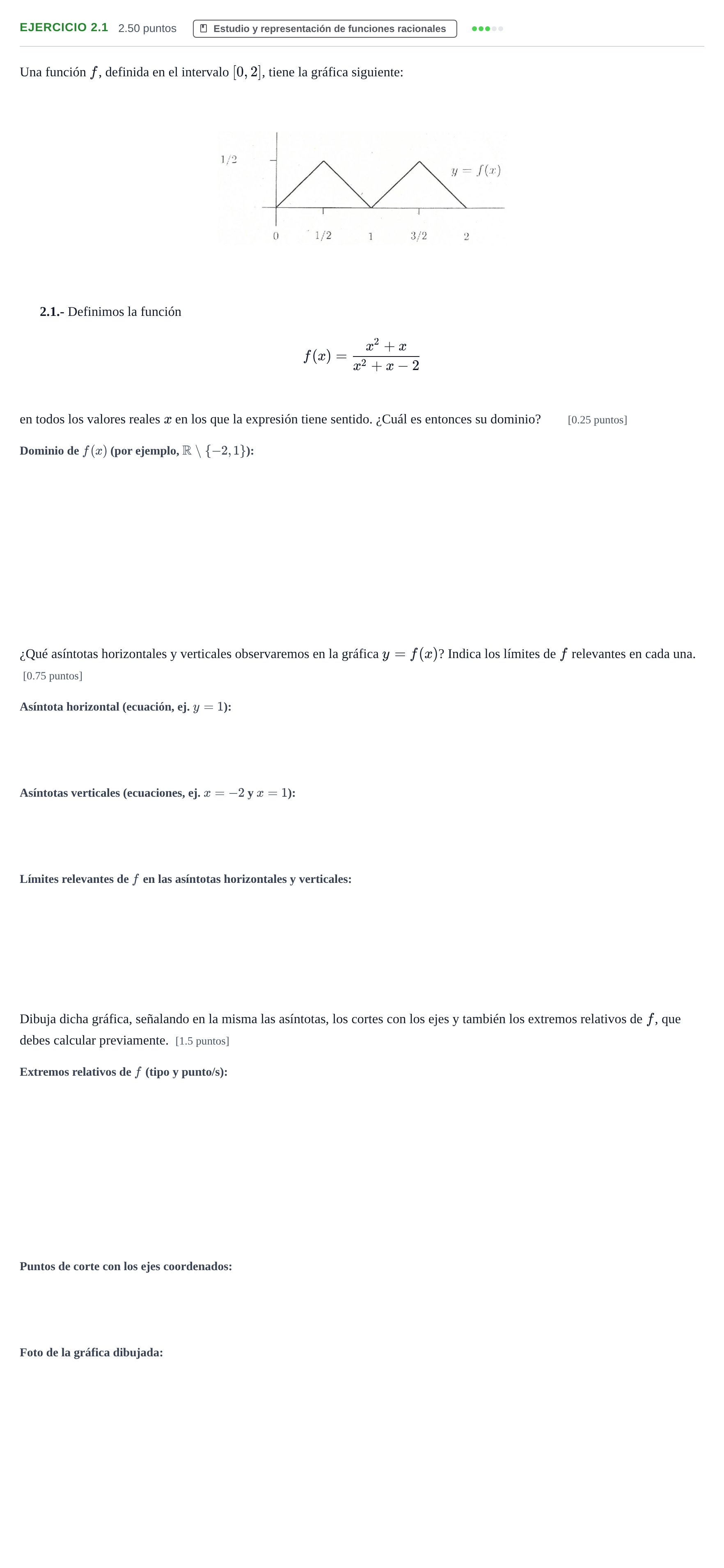 Enunciado: Ejercicio 2.1 · Matemáticas aplicadas a las Ciencias Sociales II PAU La Rioja Ordinaria 2023