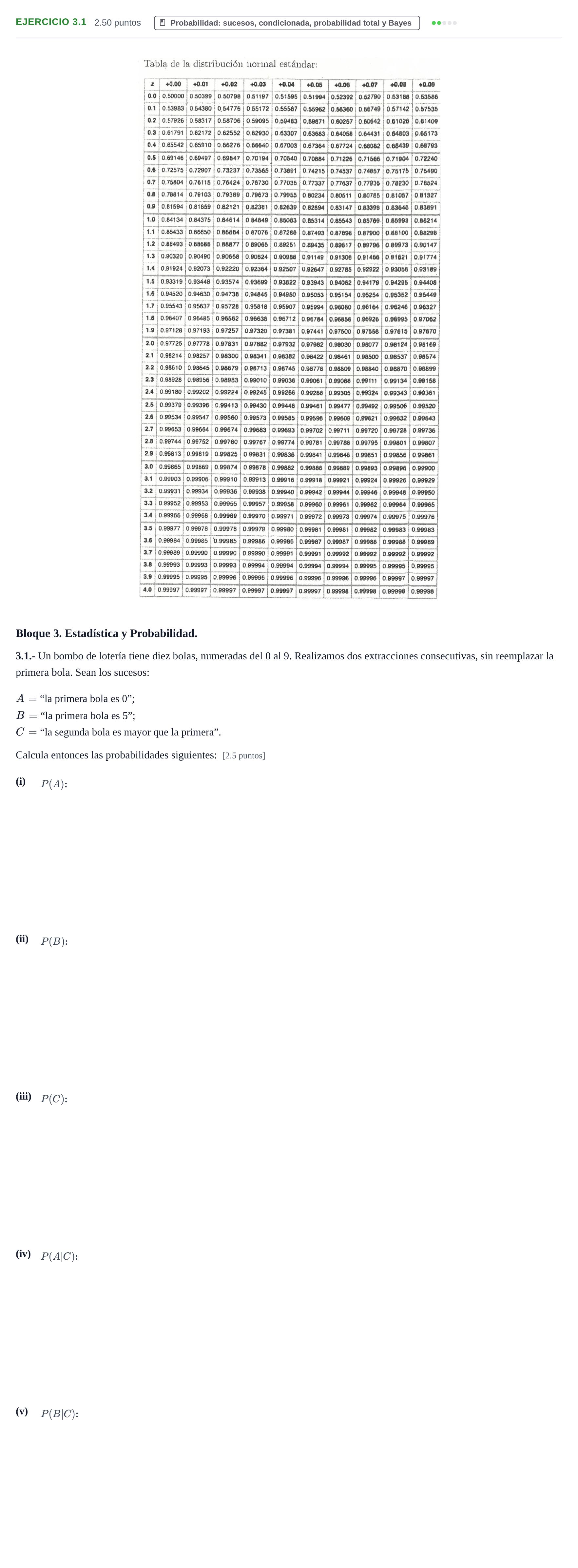 Enunciado: Ejercicio 3.1 · Matemáticas aplicadas a las Ciencias Sociales II PAU La Rioja Ordinaria 2023
